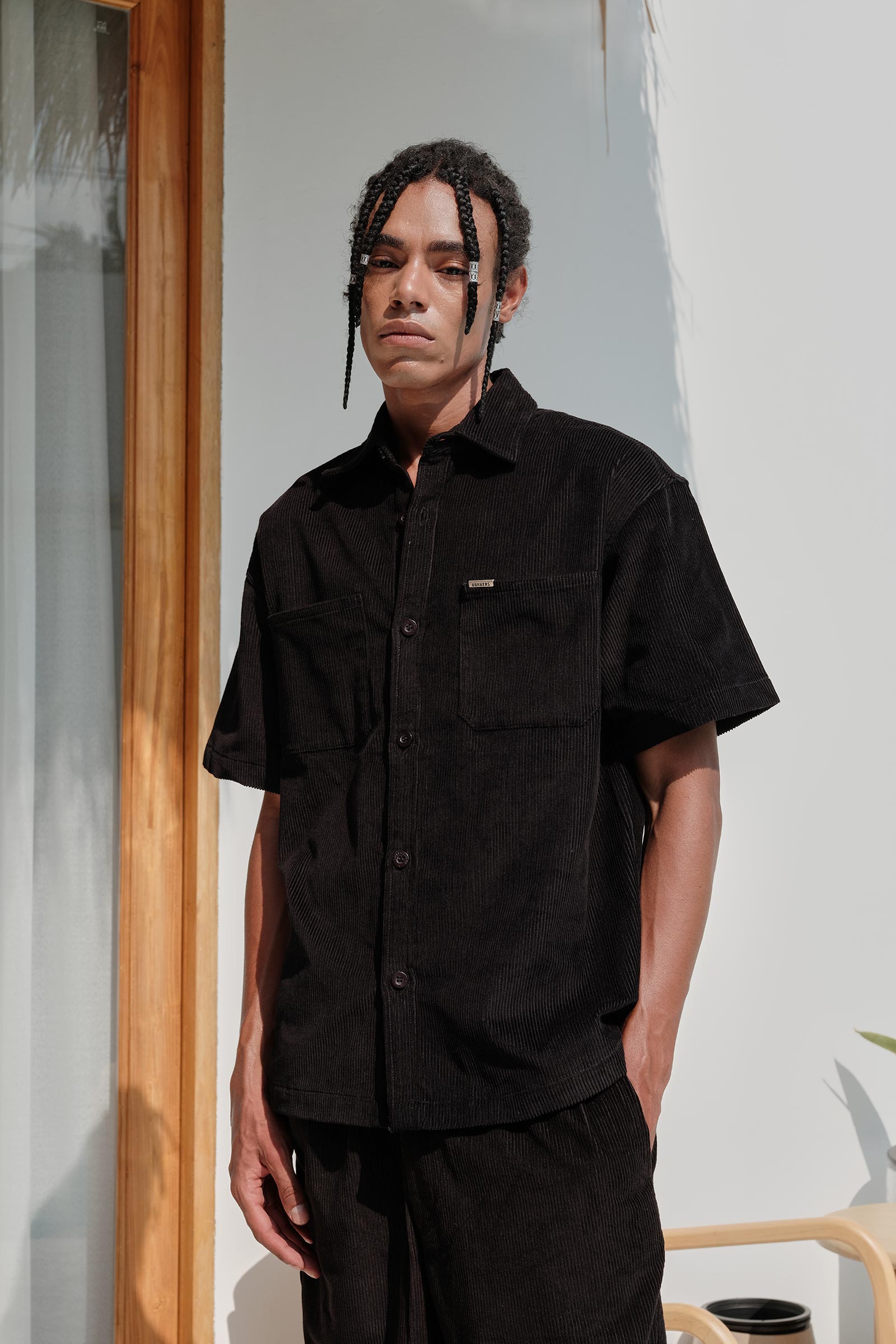 Black Corduroy Shirt - BonkersCorner