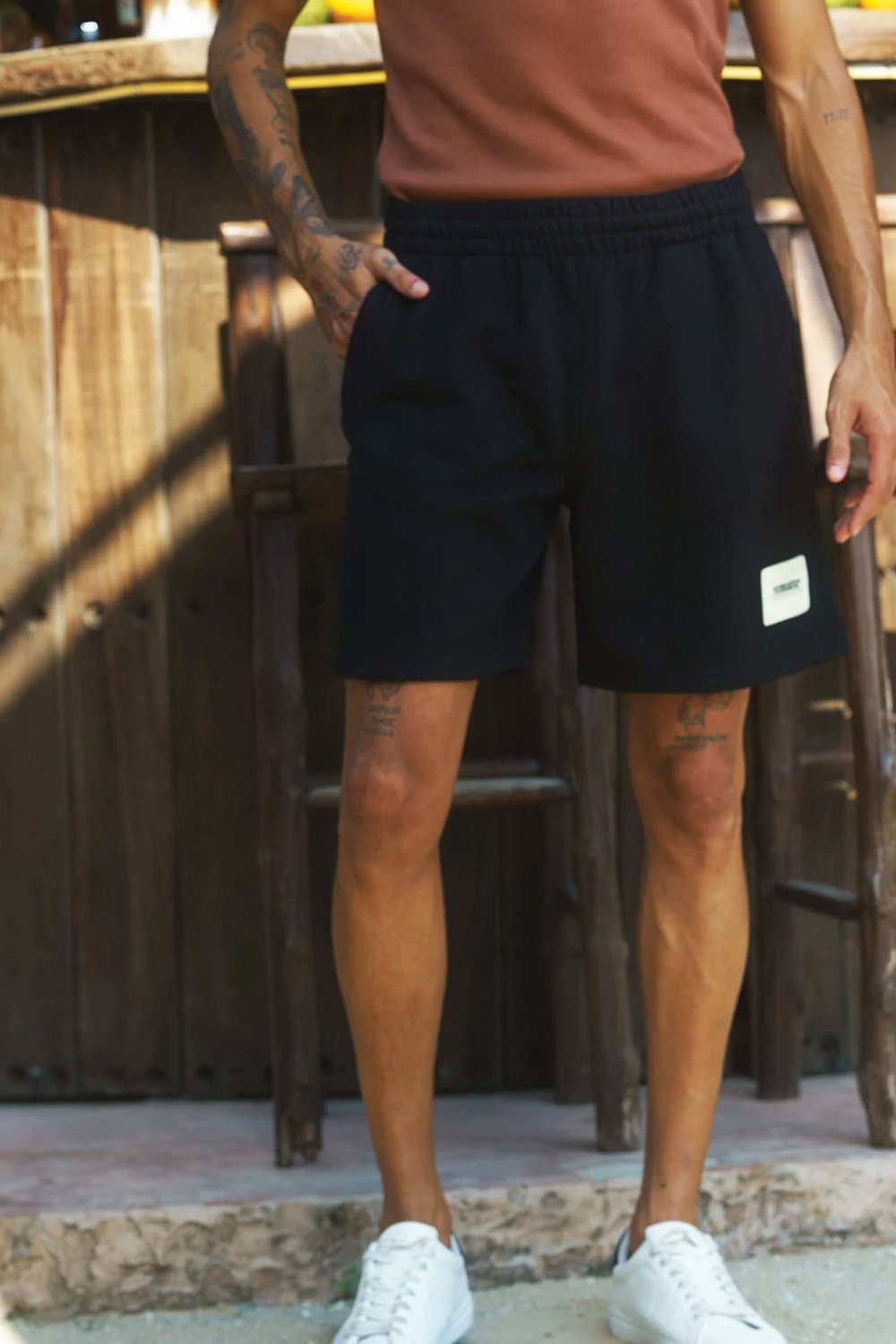 Black Heavyweight Lounge Shorts - BonkersCorner