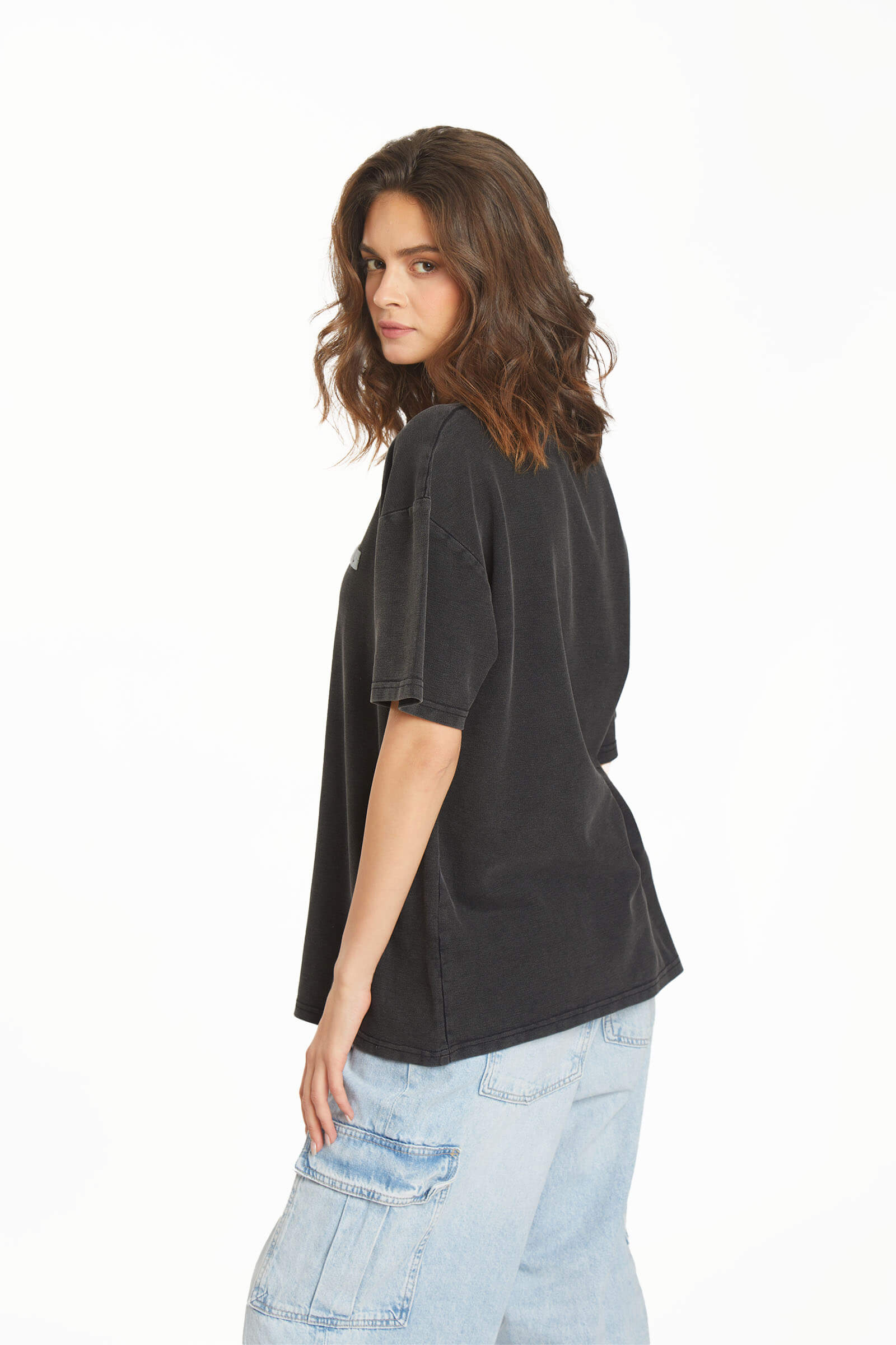 Black Heavyweight Pique Oversized T-shirt - BonkersCorner