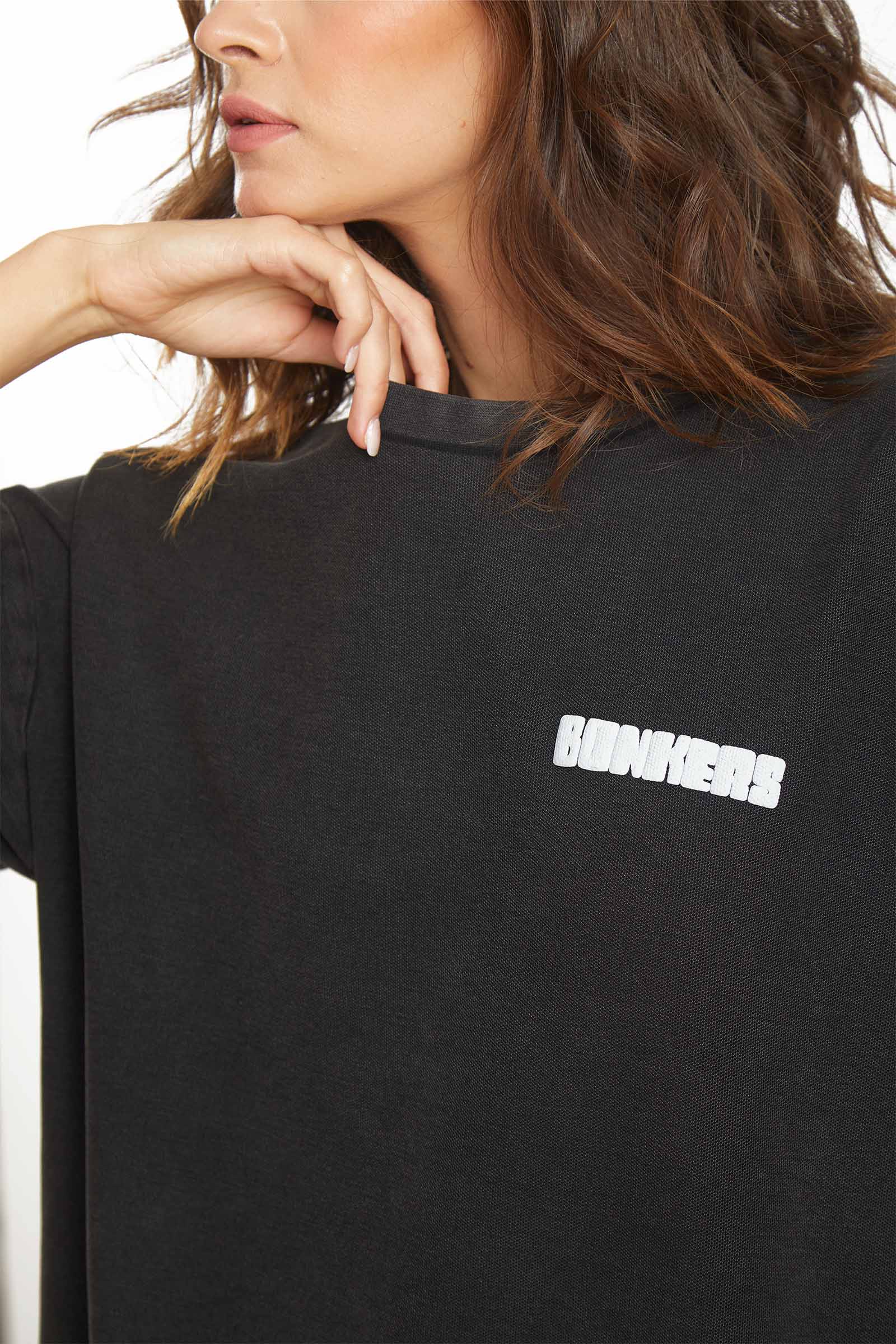 Black Heavyweight Pique Oversized T-shirt - BonkersCorner