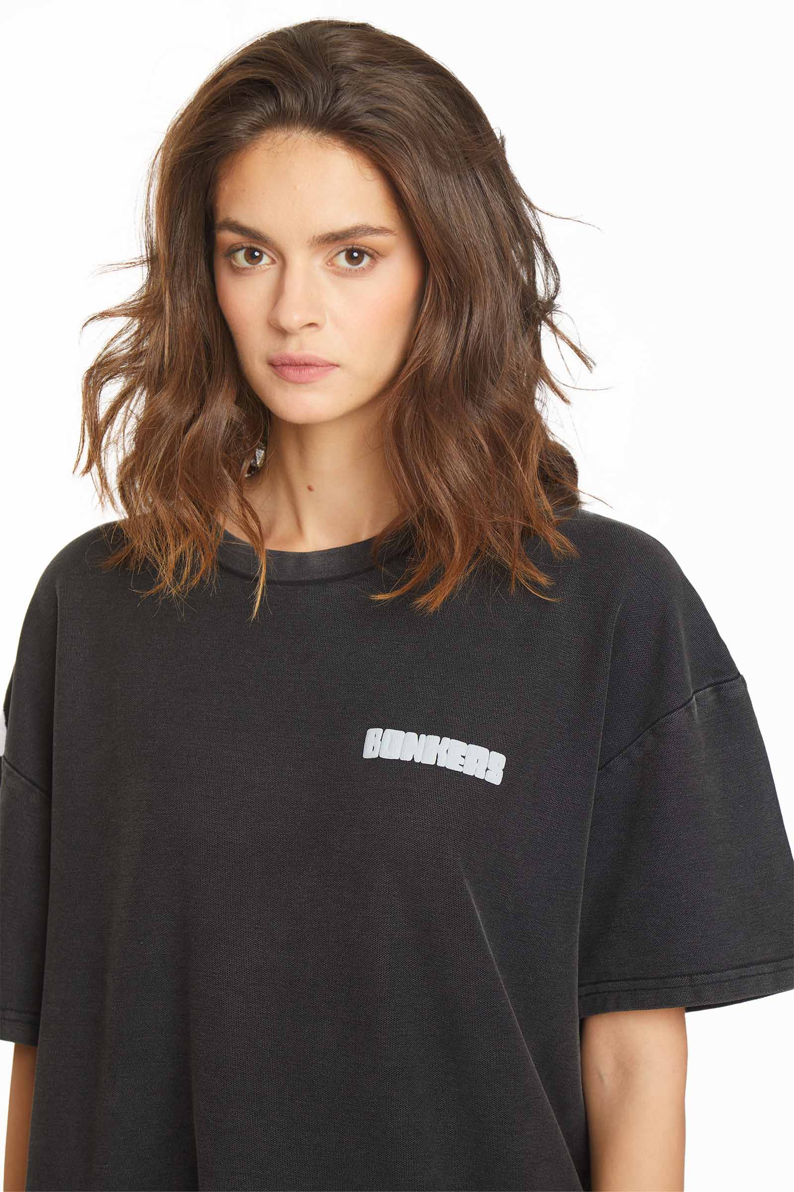 Black Heavyweight Pique Oversized T-shirt - BonkersCorner