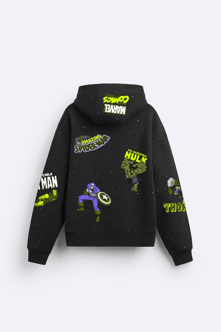 Black Marvel Comics Hoodie - BonkersCorner