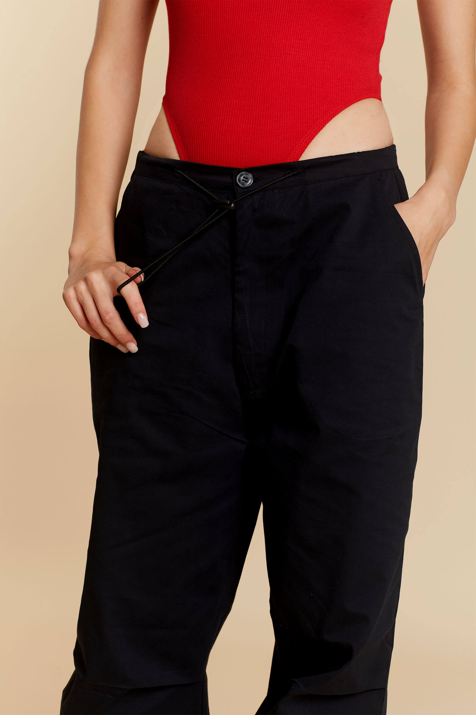 Black Parachute Pants - BonkersCorner