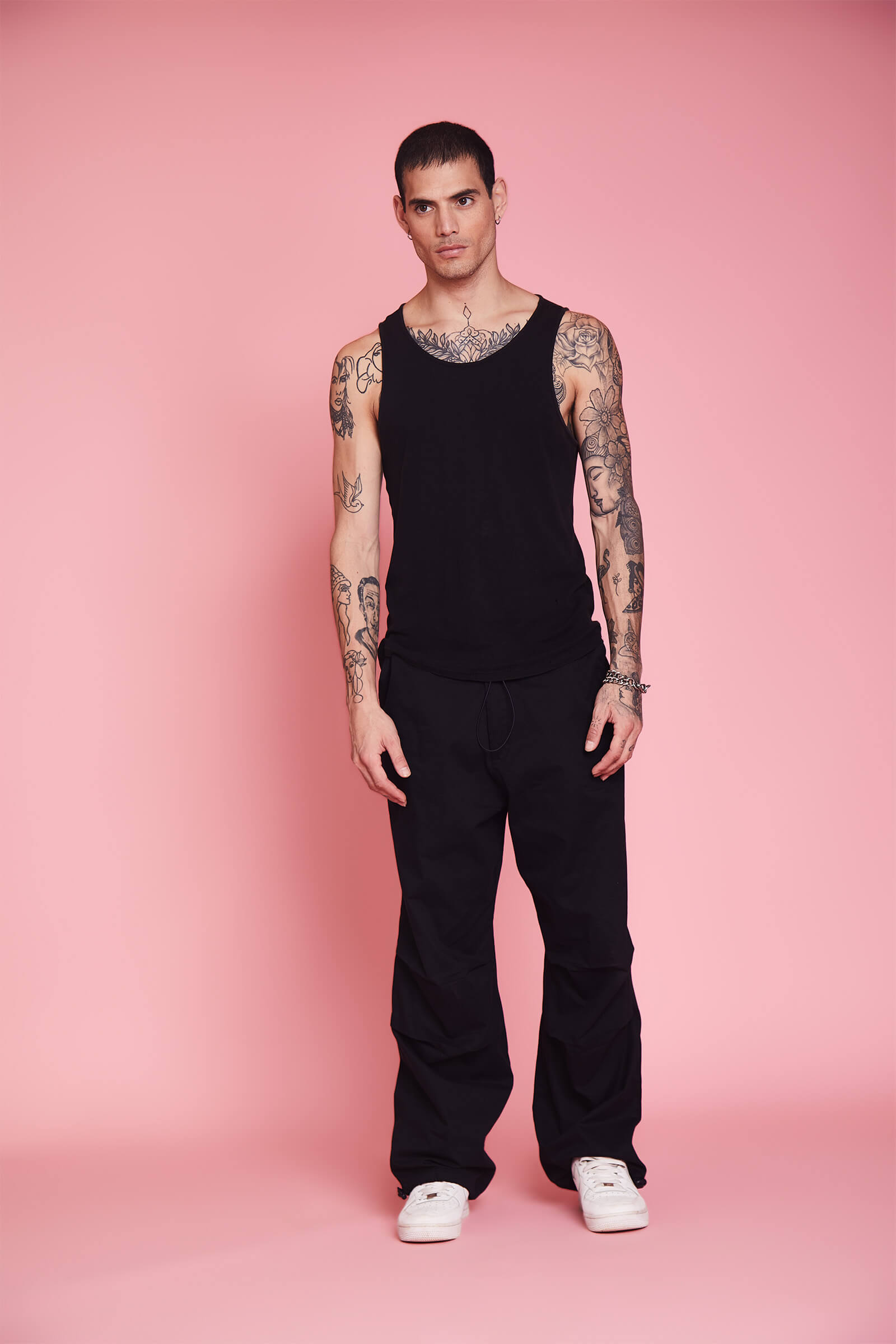Black Parachute Pants - BonkersCorner