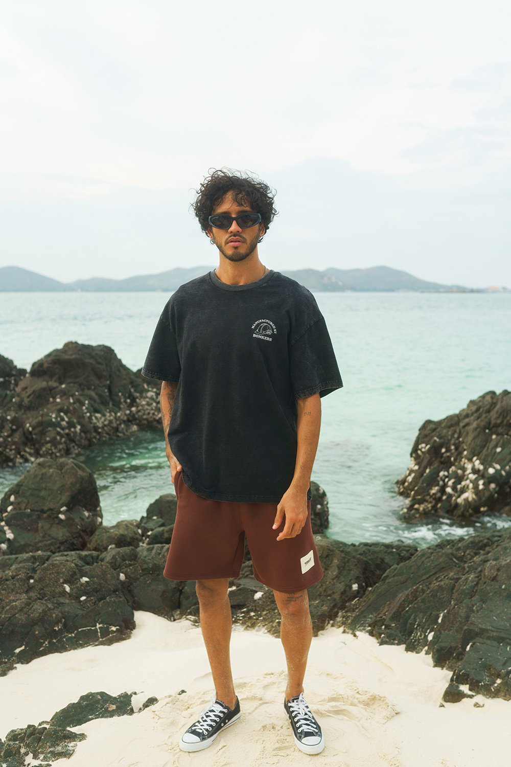 Black Premium Heavyweight Faded Oversized T-shirt - BonkersCorner