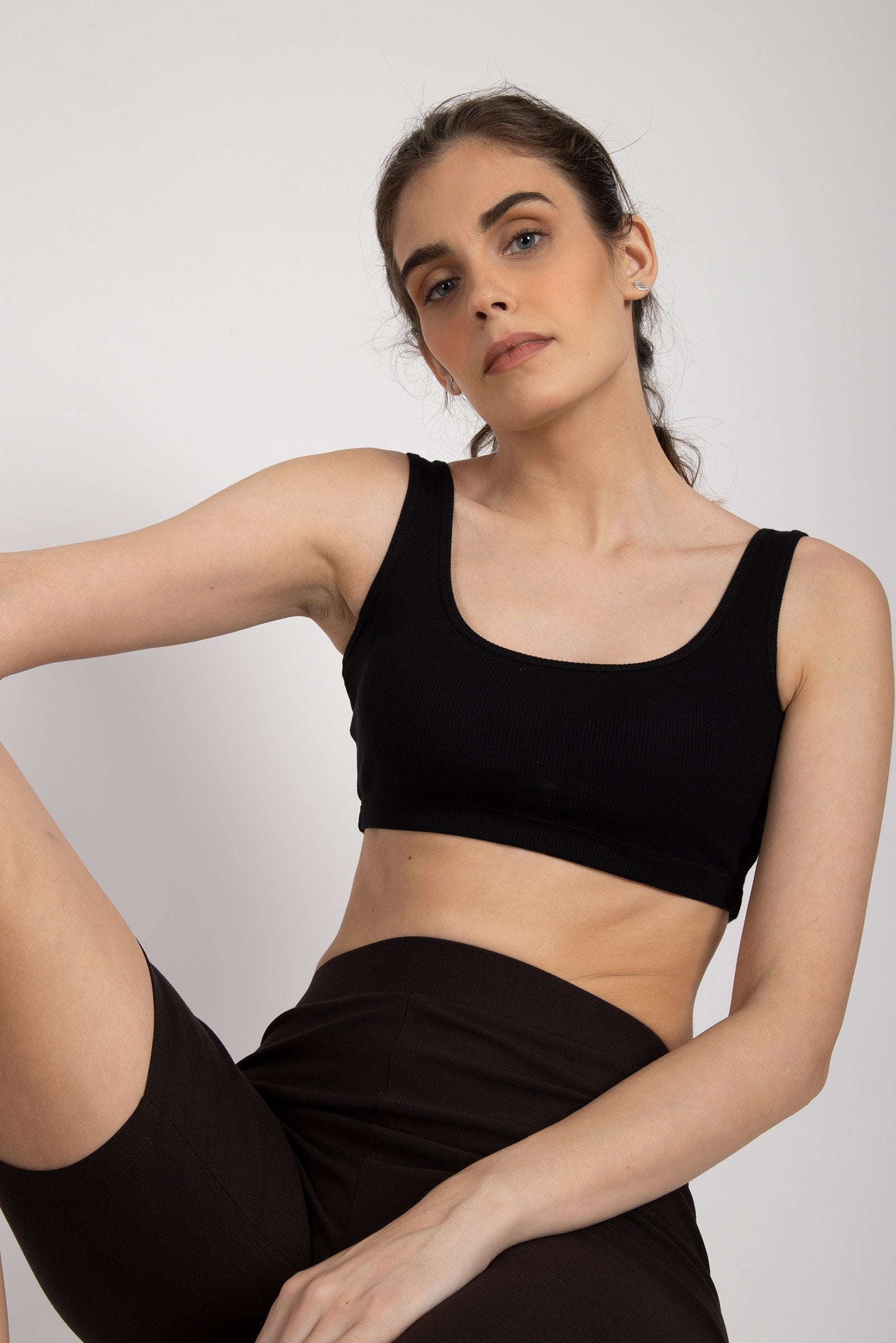 Black Ribbed Vest Tank - BonkersCorner