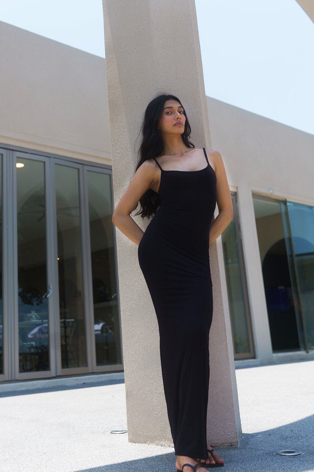 Black Soft Lounge Maxi Dress - BonkersCorner
