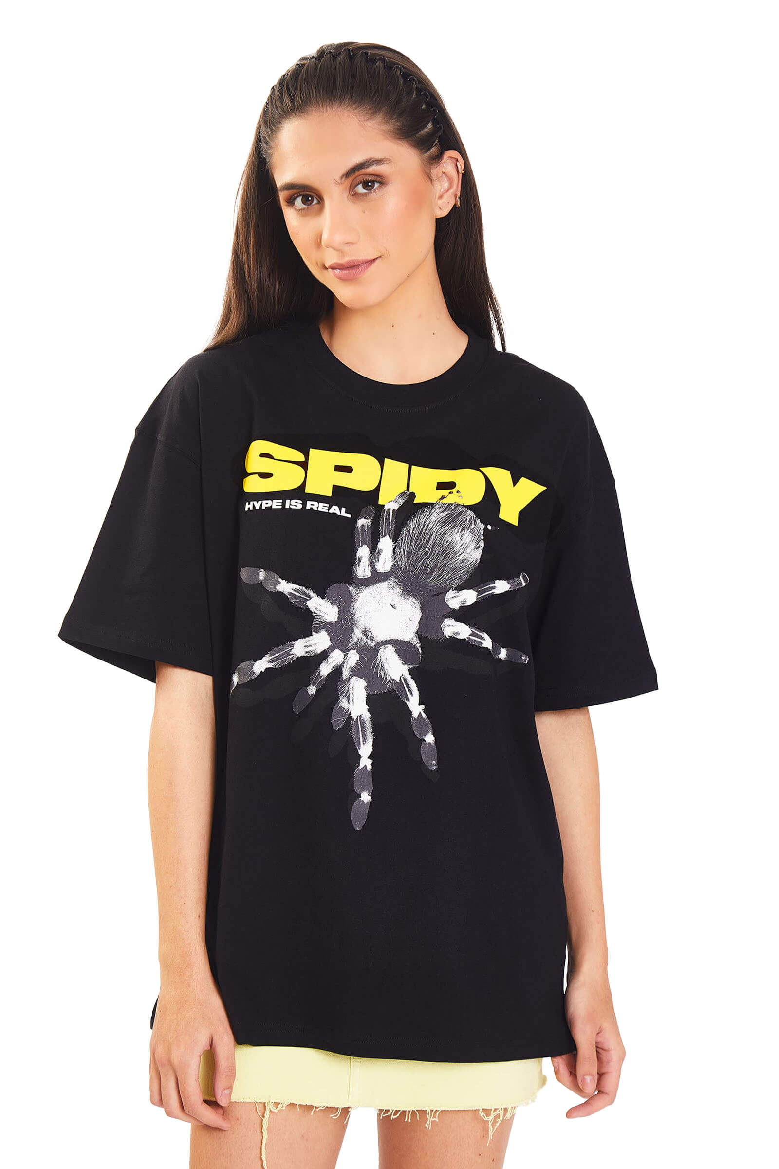 Black Spidy Oversized T-Shirt - BonkersCorner