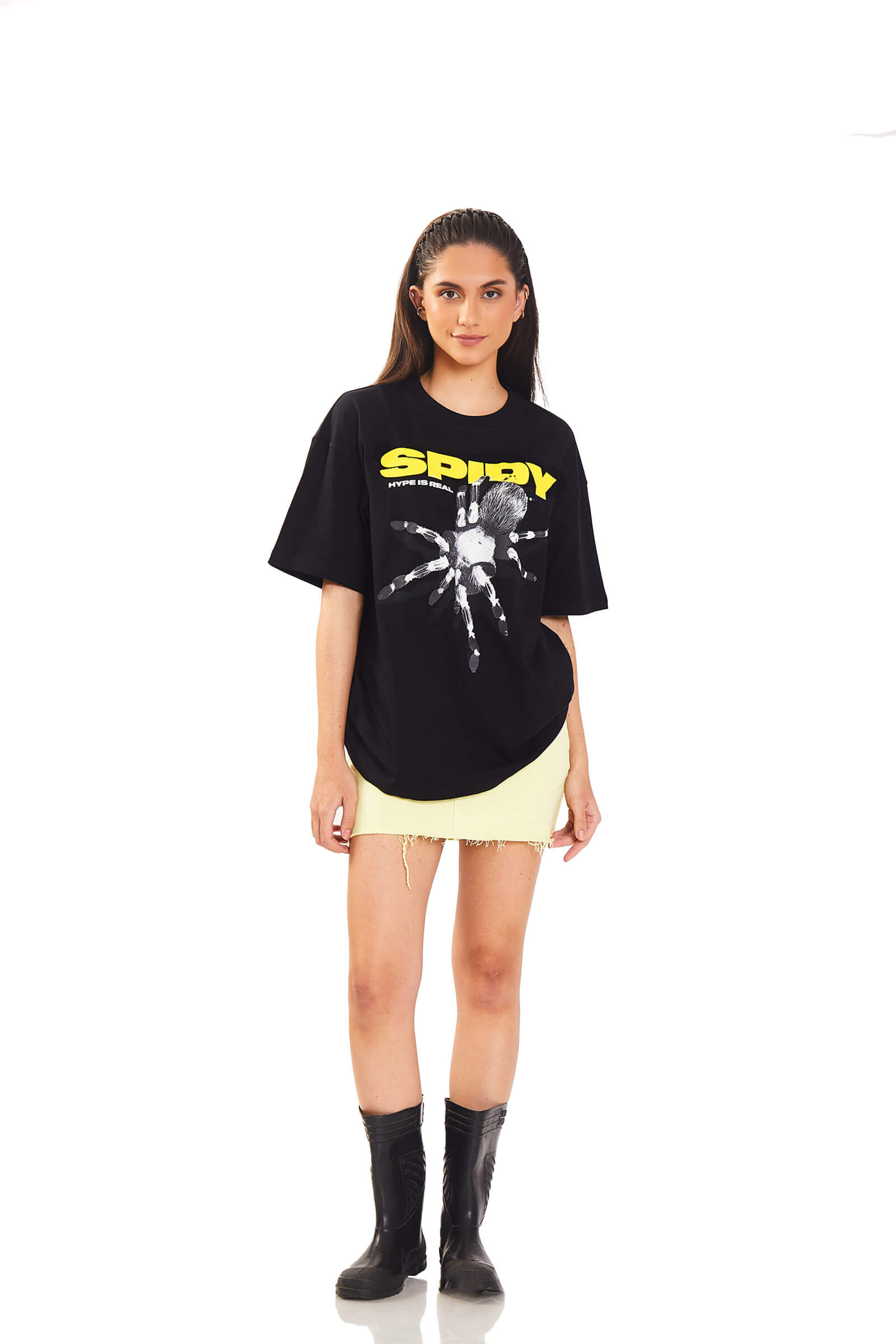 Black Spidy Oversized T-Shirt - BonkersCorner