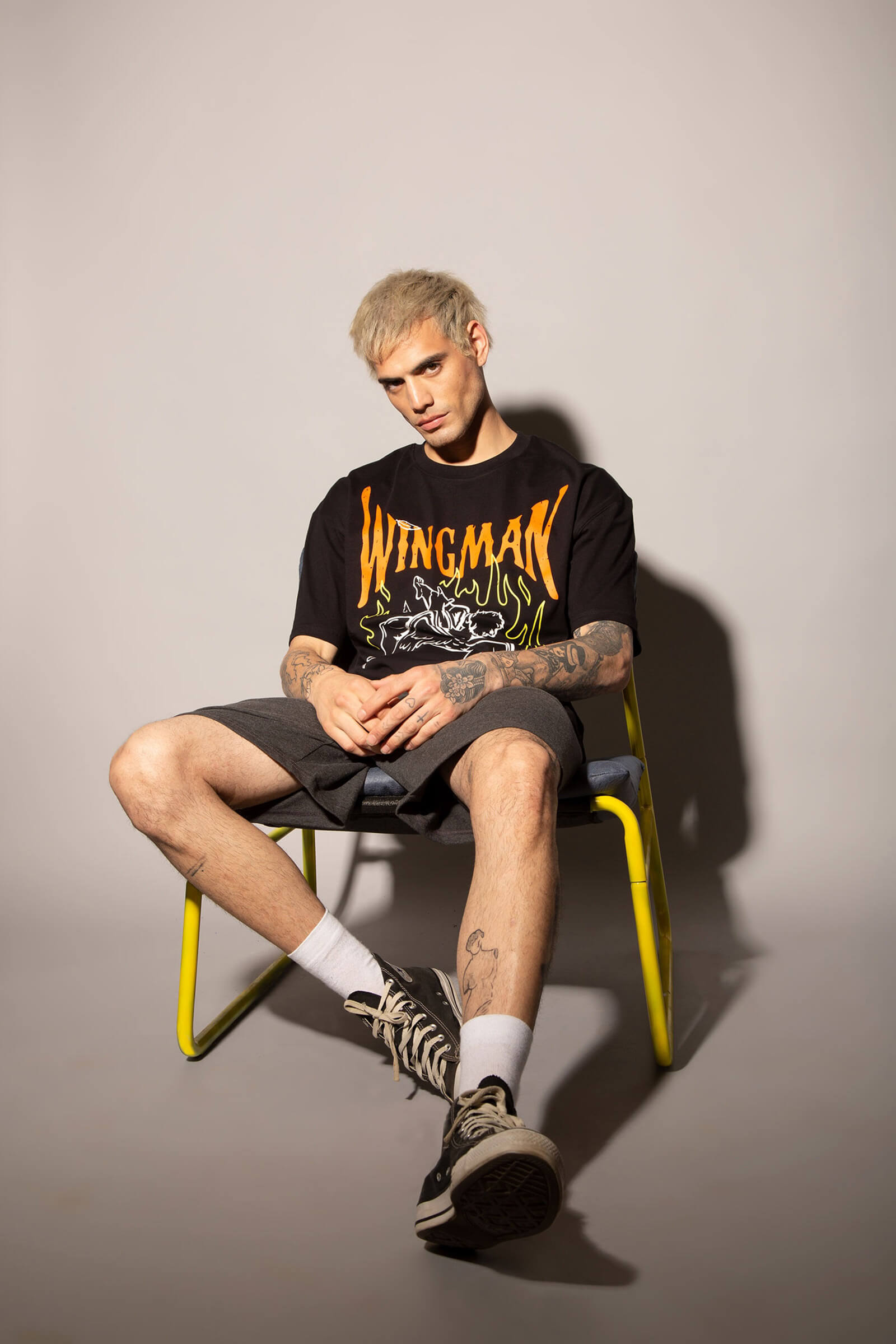 Black Wingman Oversized T-Shirt - BonkersCorner