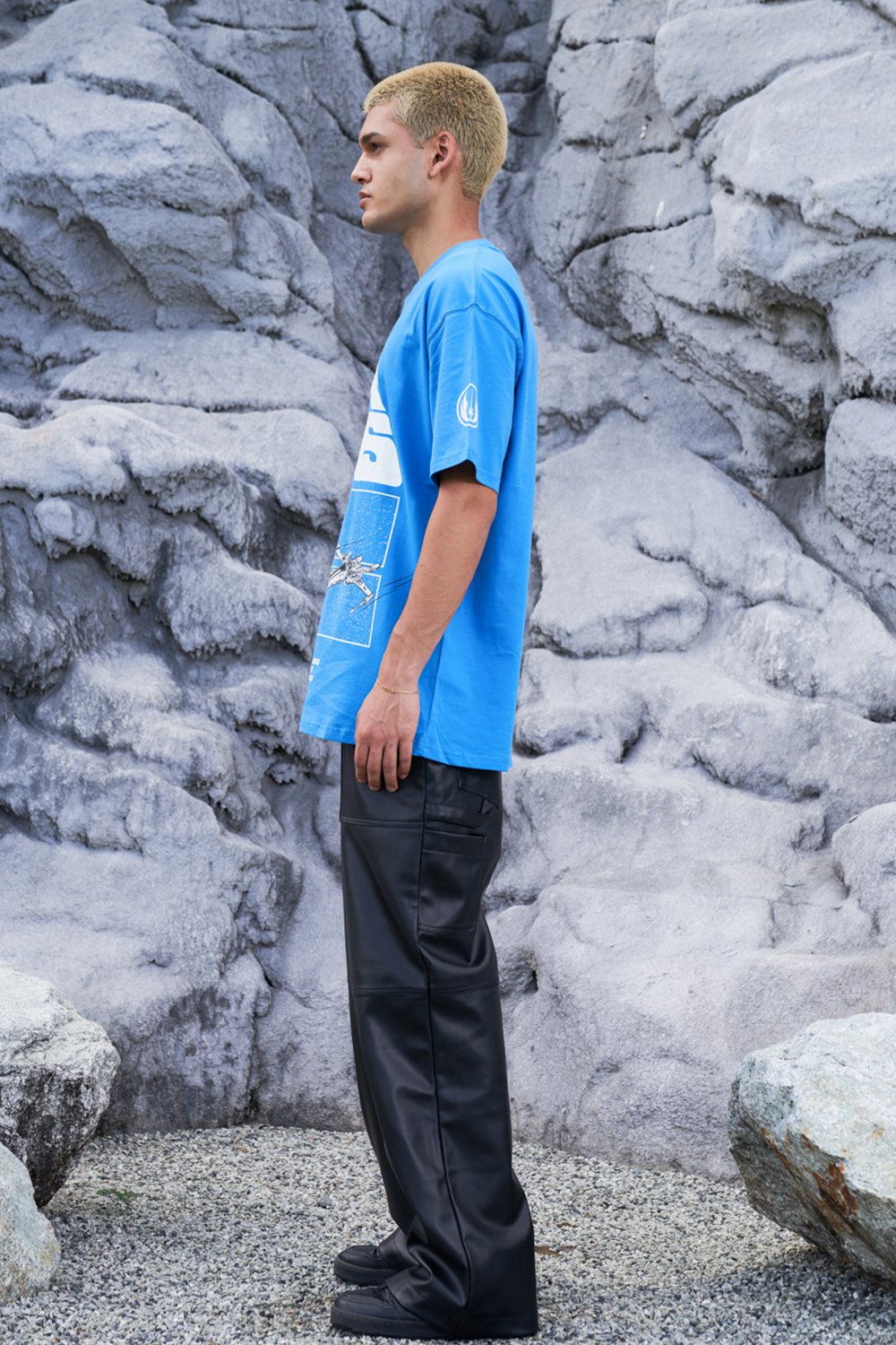Blue Star Wars Oversized T-shirt - BonkersCorner