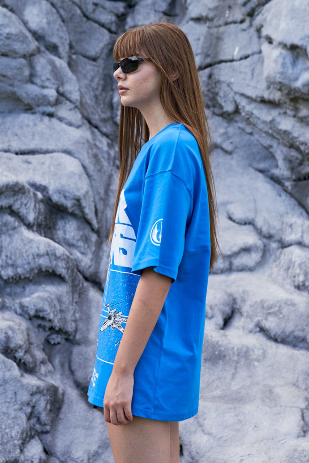 Blue Star Wars Oversized T-shirt - BonkersCorner