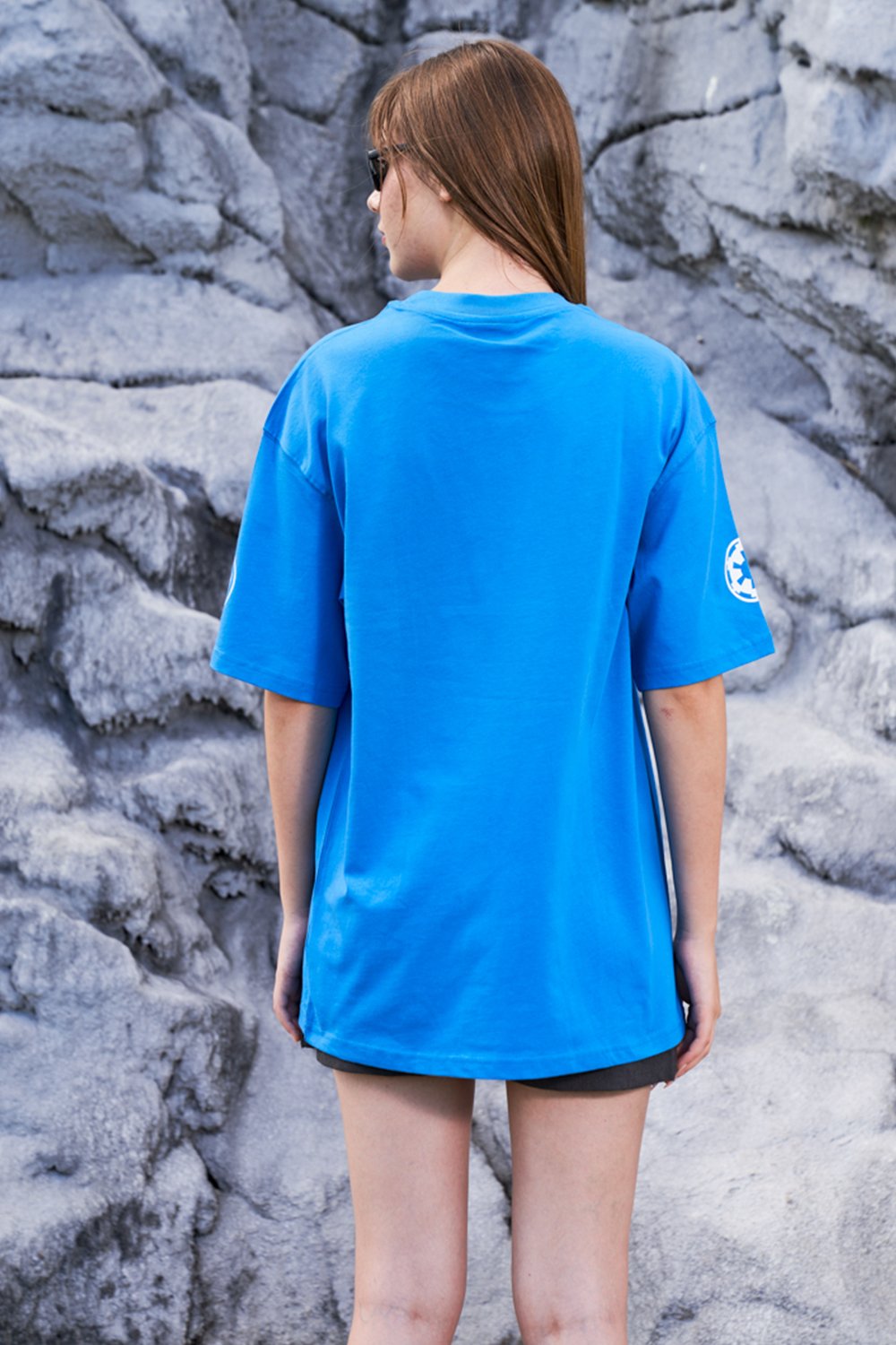 Blue Star Wars Oversized T-shirt - BonkersCorner