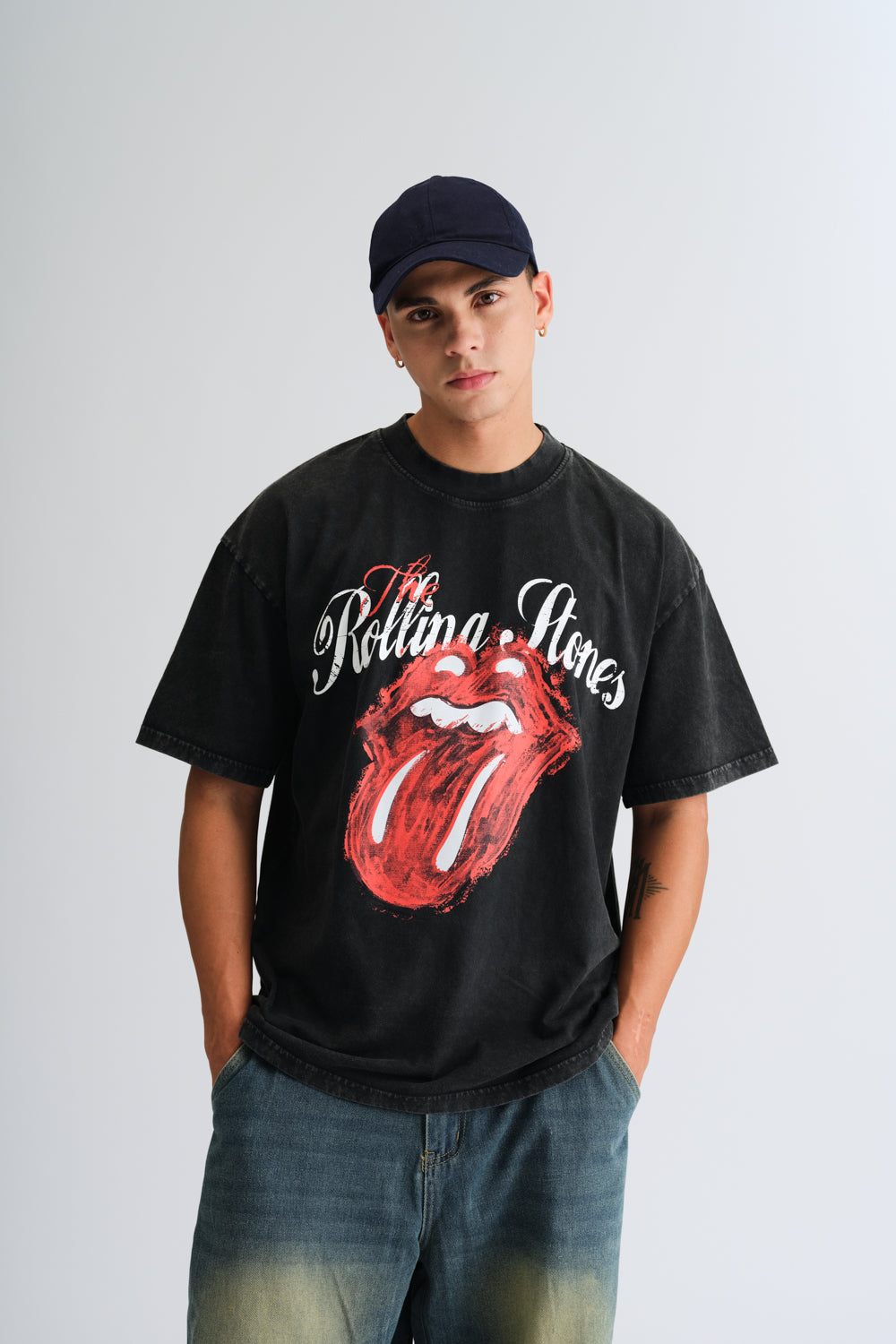 The Rolling Stones Faded Oversized T-shirt - BonkersCorner