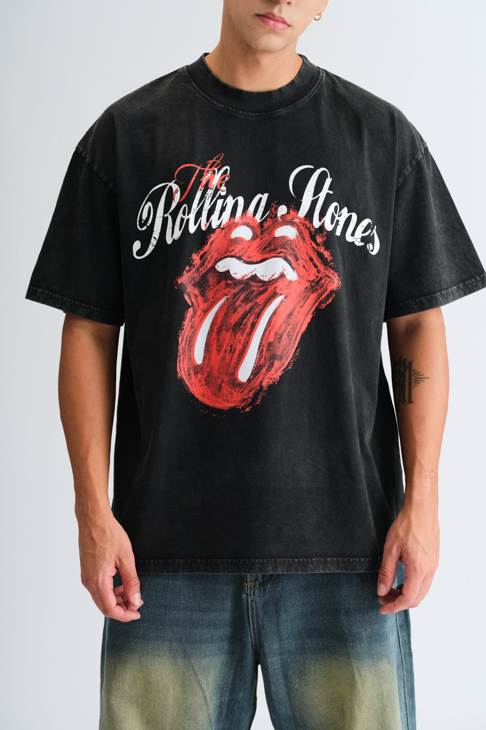 The Rolling Stones Faded Oversized T-shirt - BonkersCorner