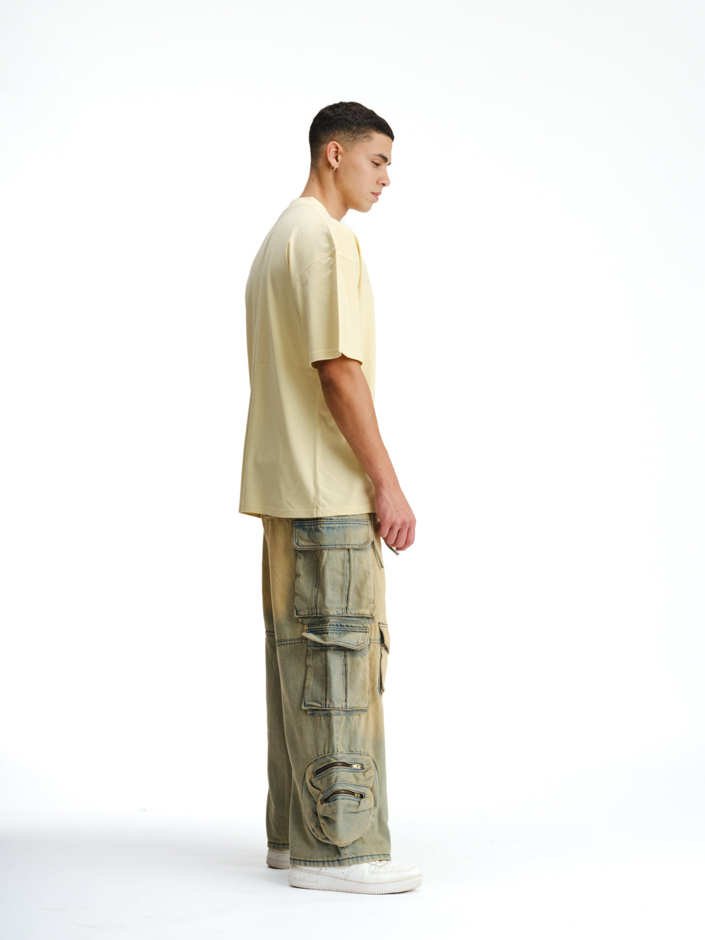 Solid Pastel Yellow Soft Jersey Oversized T-shirt - BonkersCorner