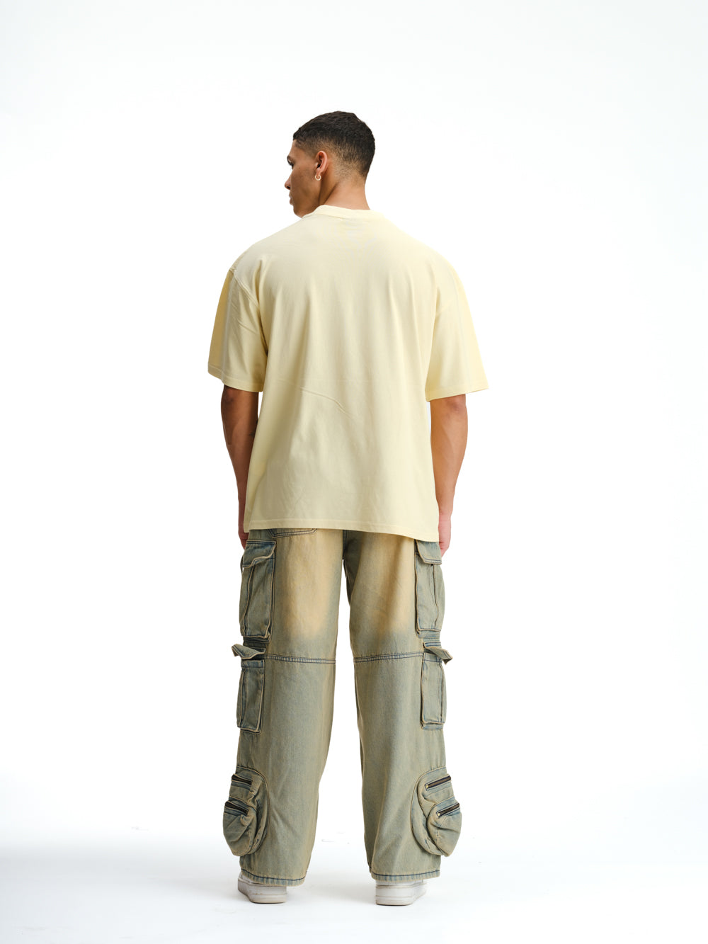 Solid Pastel Yellow Soft Jersey Oversized T-shirt - BonkersCorner