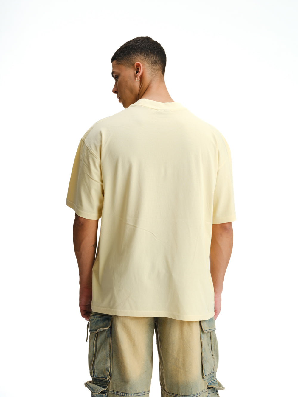 Solid Pastel Yellow Soft Jersey Oversized T-shirt - BonkersCorner