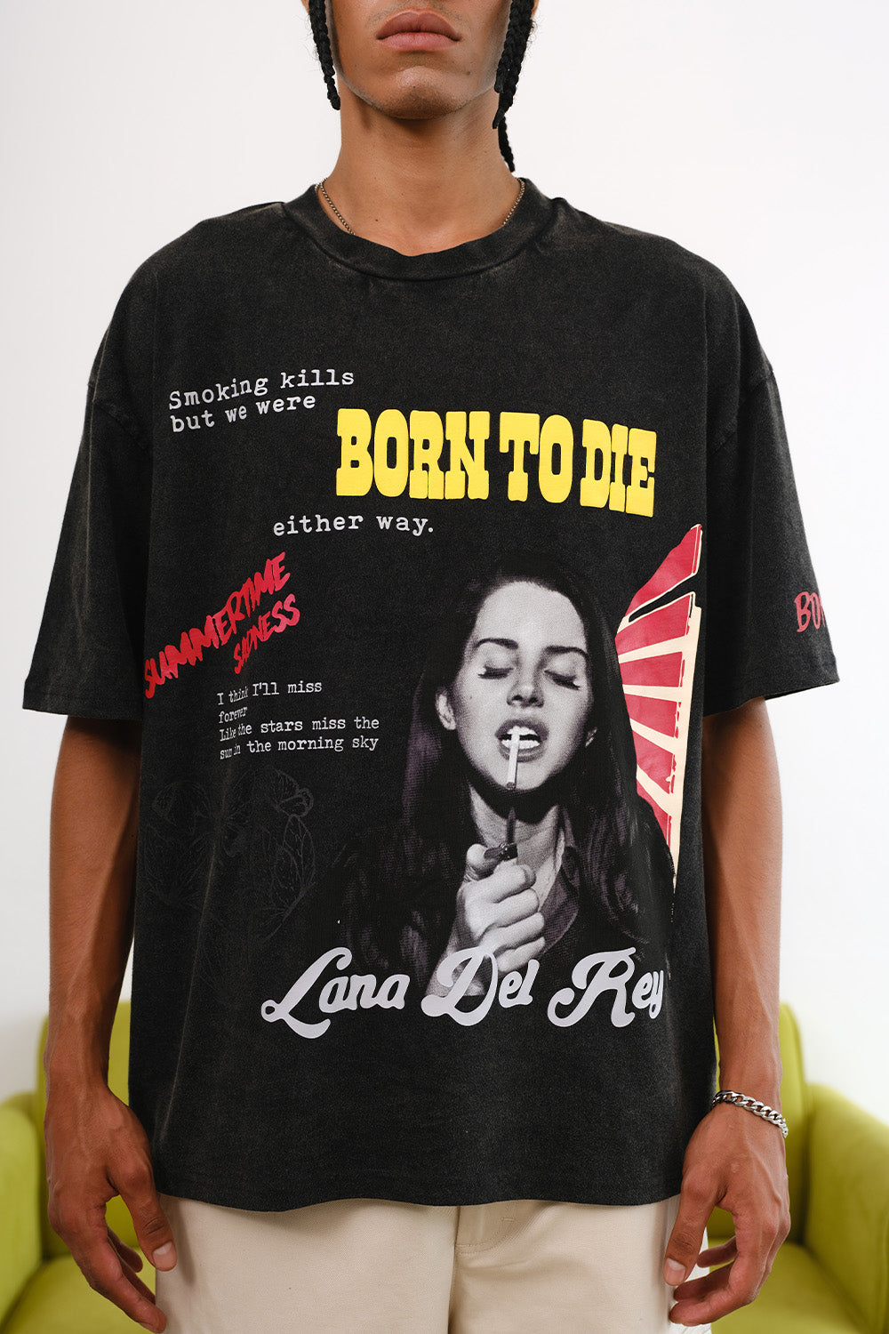 Born To Die Faded Oversized T-shirt - BonkersCorner