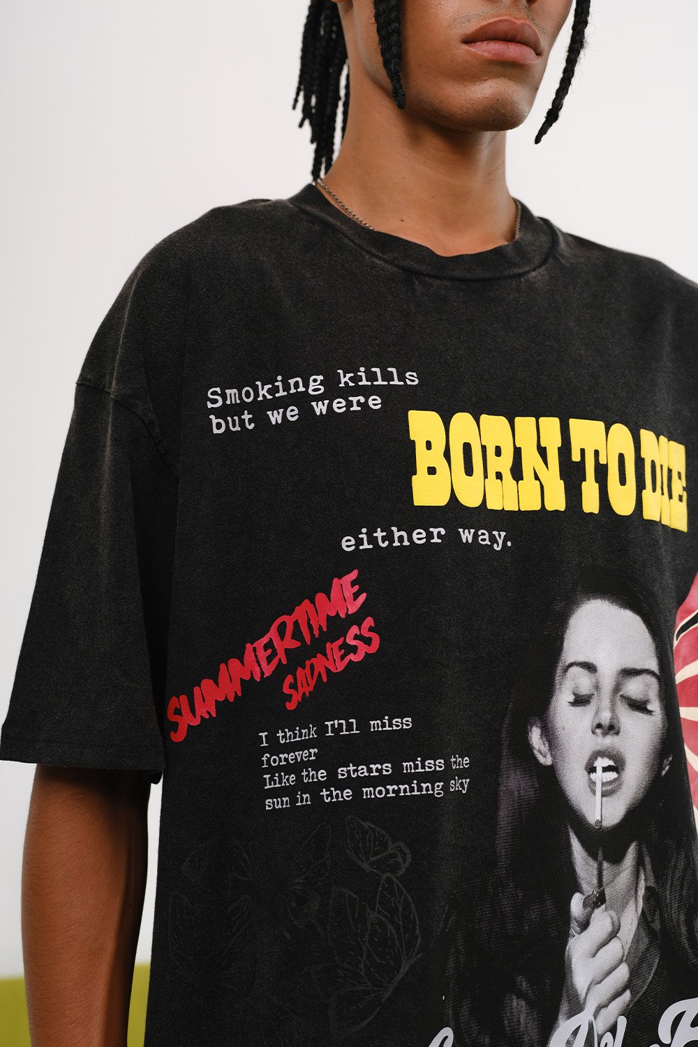 Born To Die Faded Oversized T-shirt - BonkersCorner
