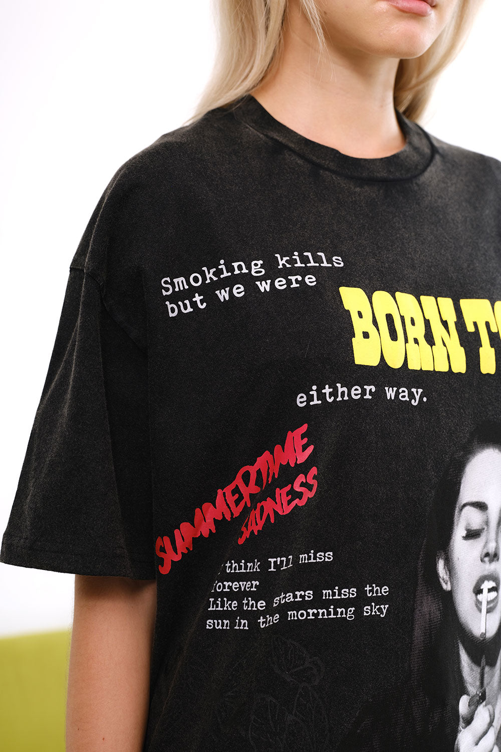Born To Die Faded Oversized T-shirt - BonkersCorner