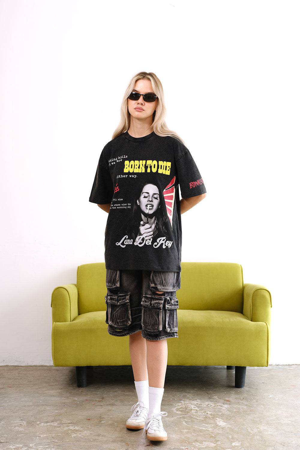 Born To Die Faded Oversized T-shirt - BonkersCorner