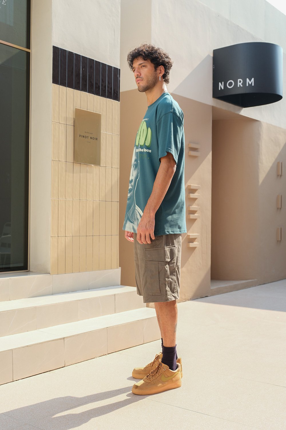 Bottle Green Kid Cudi Oversized T-shirt - BonkersCorner