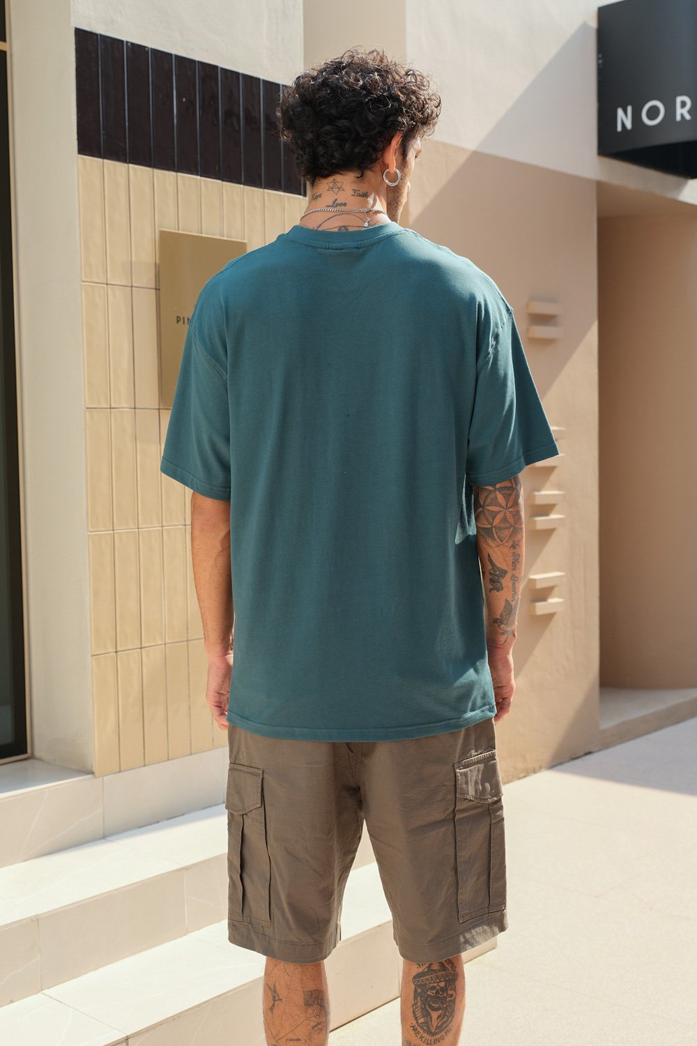 Bottle Green Kid Cudi Oversized T-shirt - BonkersCorner