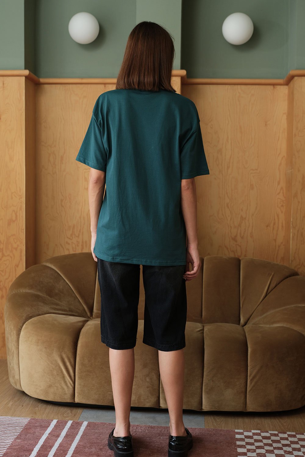 Bottle Green Kid Cudi Oversized T-shirt - BonkersCorner