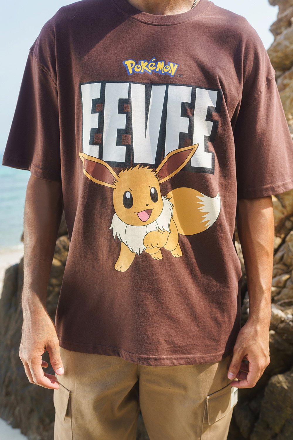 Brown Eevee Oversized T-shirt - BonkersCorner