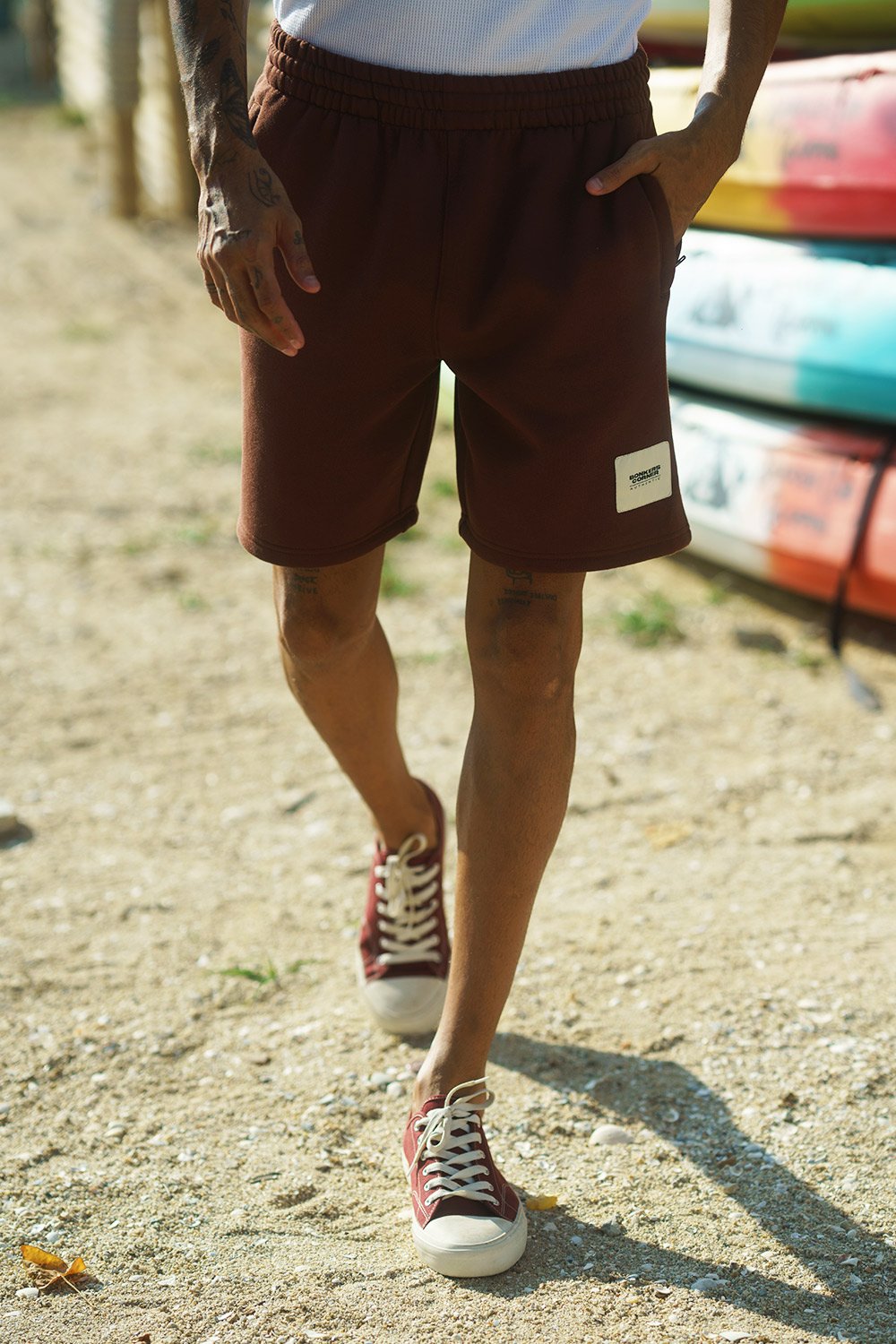 Brown Heavyweight Lounge Shorts - BonkersCorner