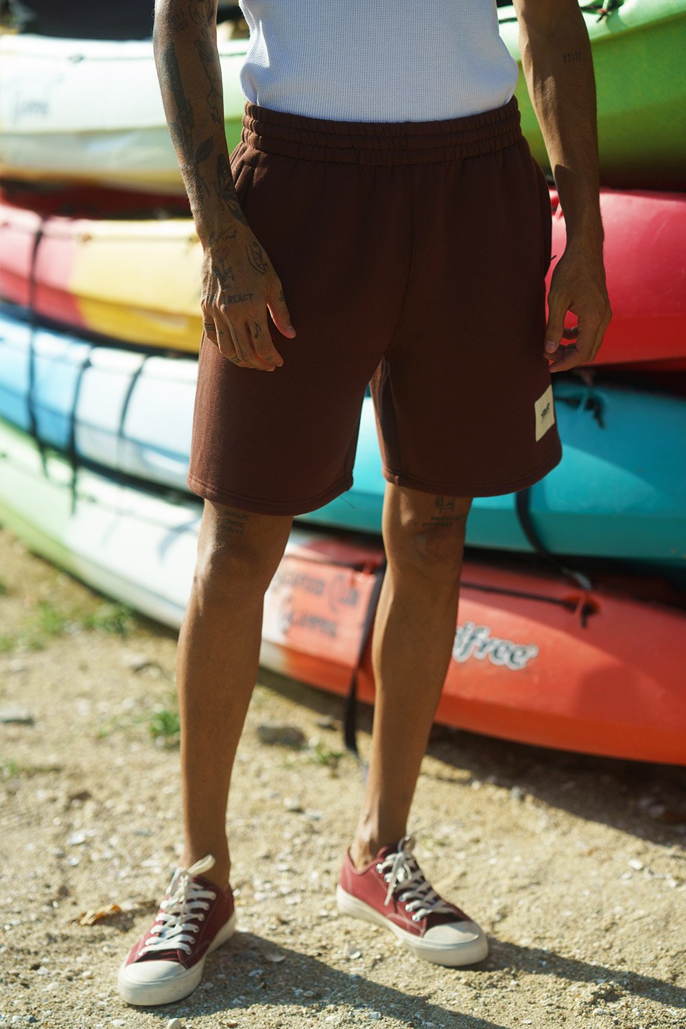 Brown Heavyweight Lounge Shorts - BonkersCorner