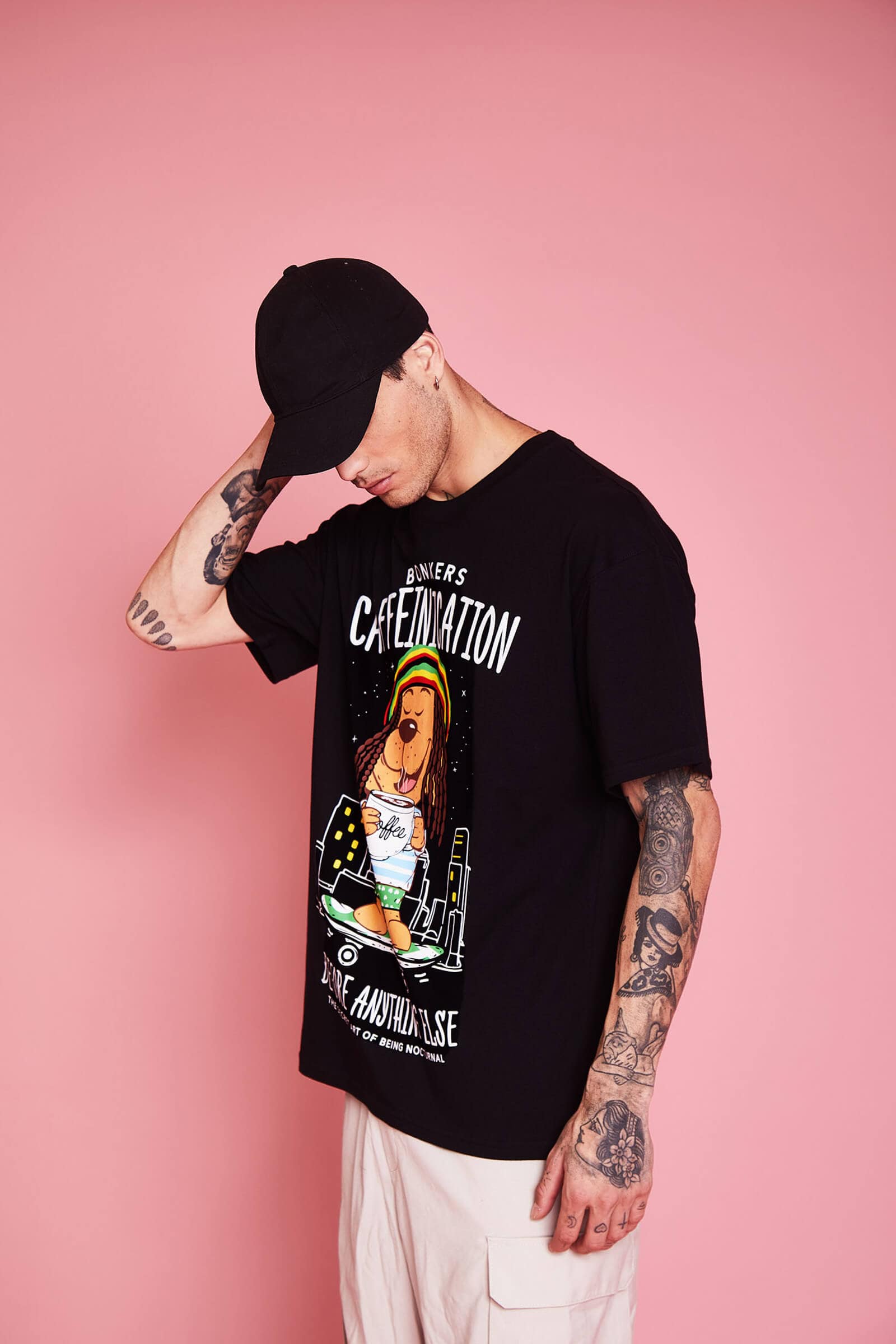 Caffeinication Oversized T-Shirt - BonkersCorner
