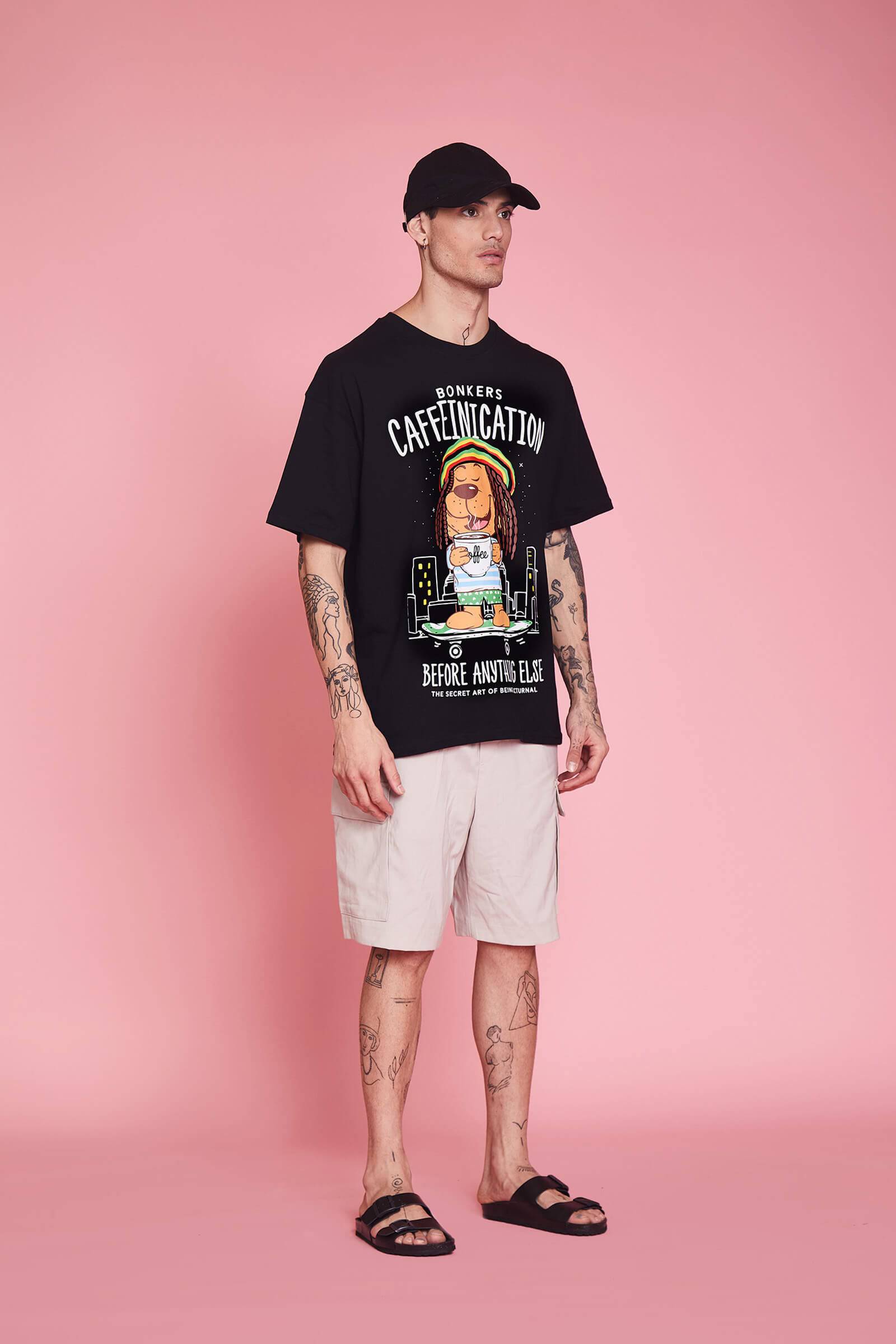 Caffeinication Oversized T-Shirt - BonkersCorner