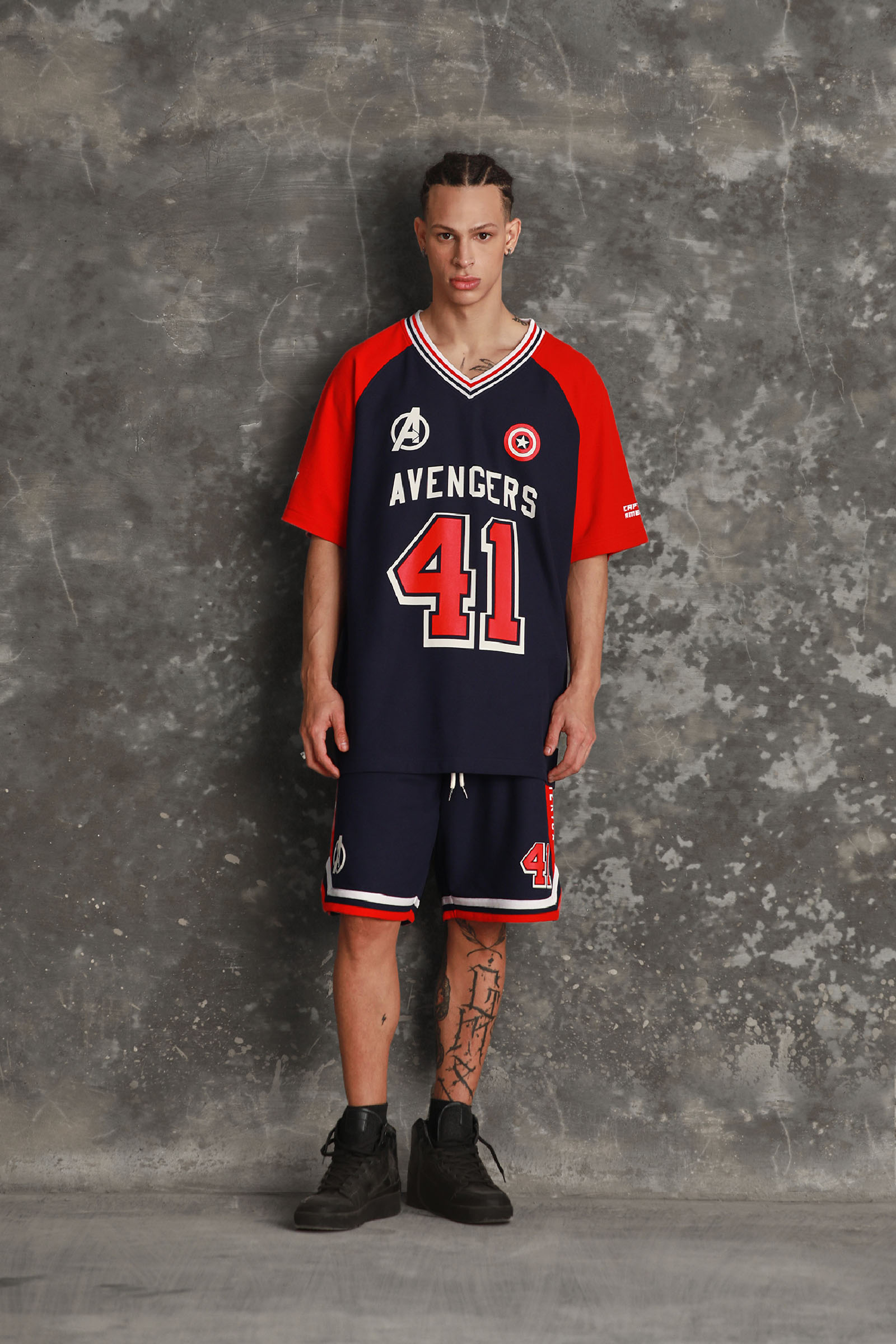 Captain America Jersey Oversized T-shirt - BonkersCorner
