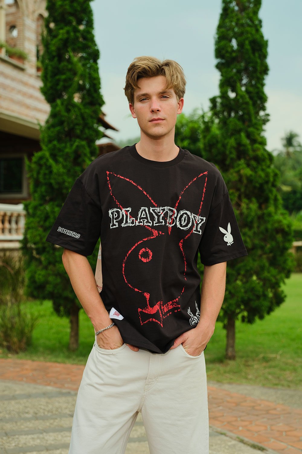 Cherry Playboy Oversized T-shirt - BonkersCorner