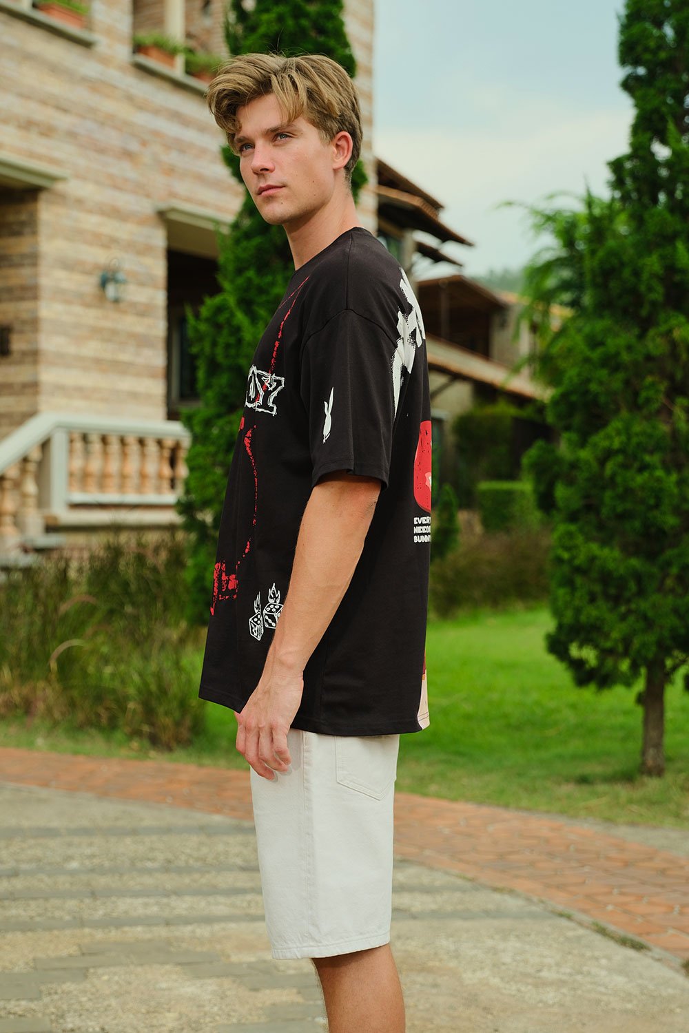 Cherry Playboy Oversized T-shirt - BonkersCorner