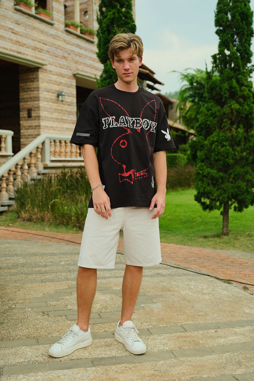 Cherry Playboy Oversized T-shirt - BonkersCorner