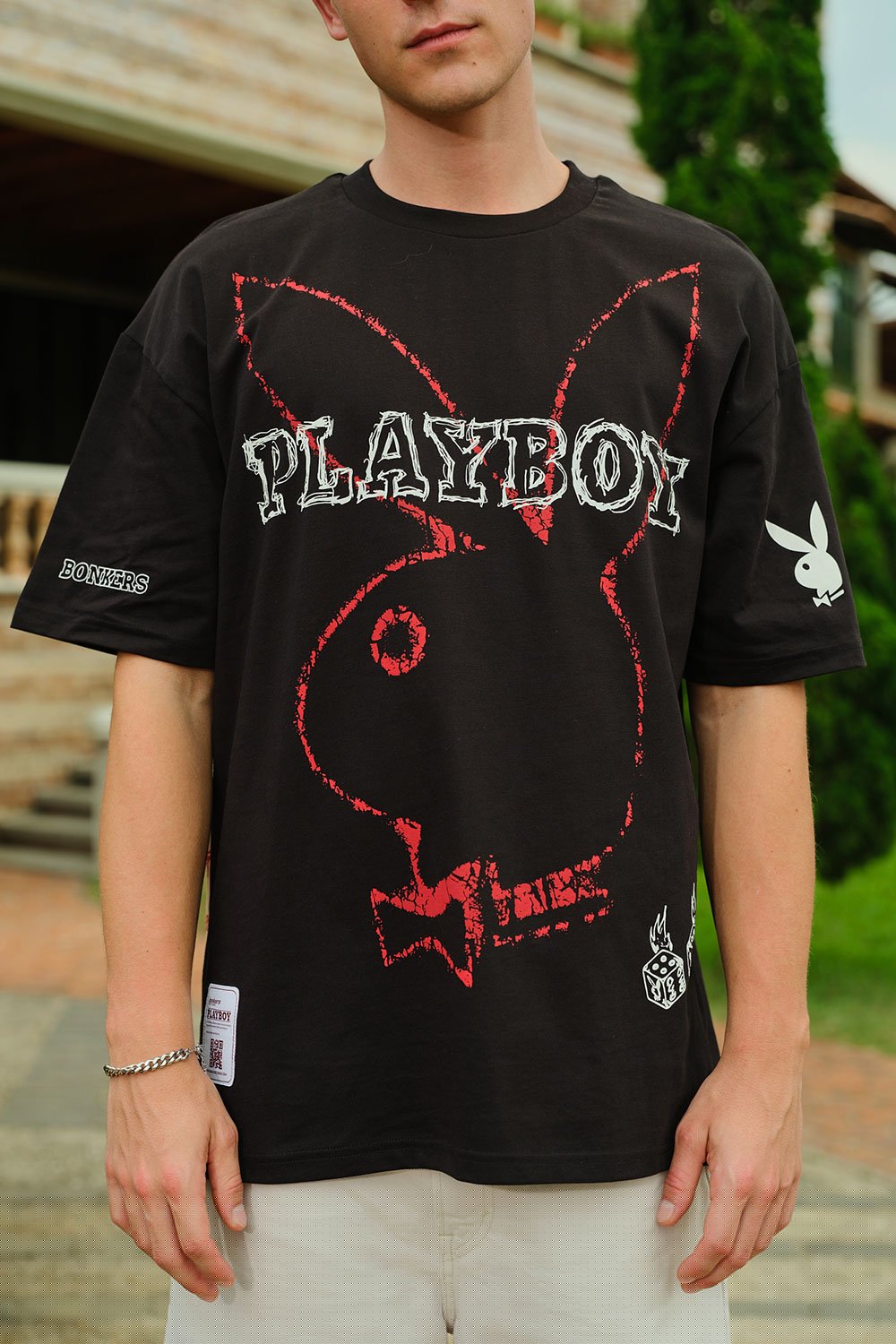 Cherry Playboy Oversized T-shirt - BonkersCorner