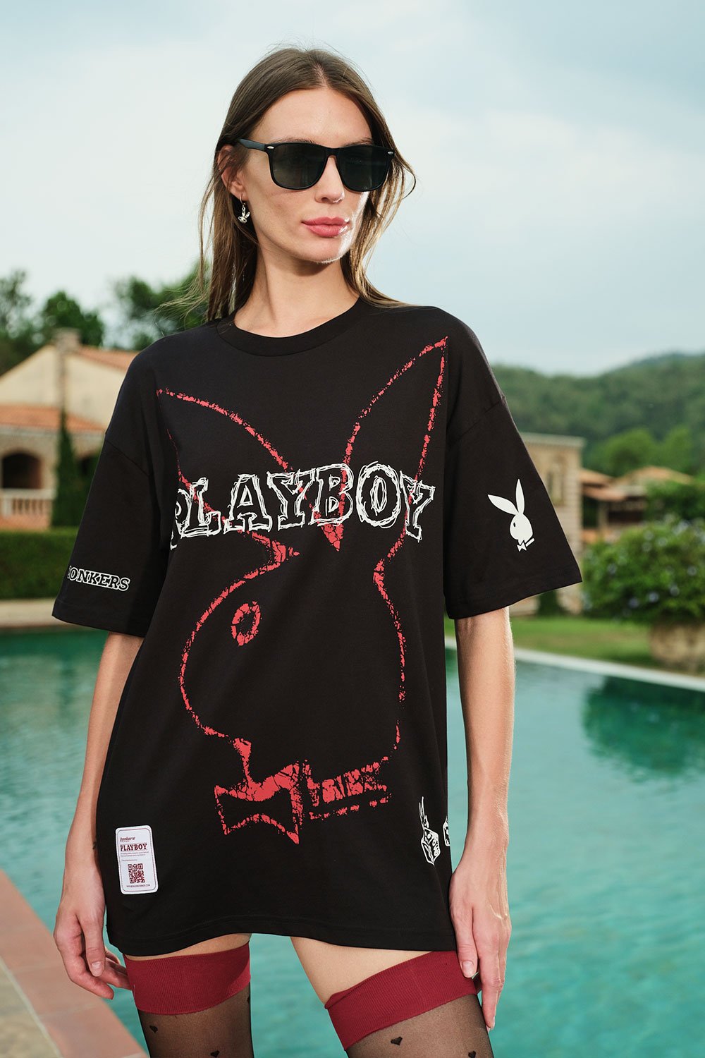 Cherry Playboy Oversized T-shirt - BonkersCorner