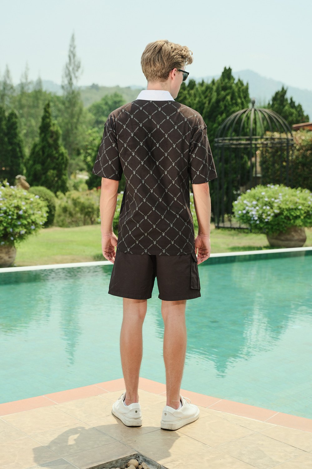 Chessboard Playboy Oversized Polo - BonkersCorner