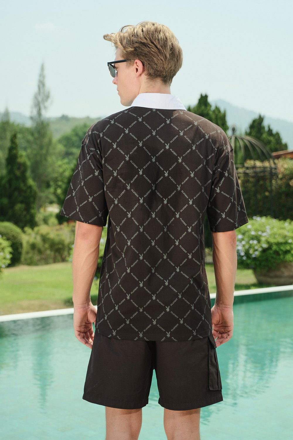 Chessboard Playboy Oversized Polo - BonkersCorner