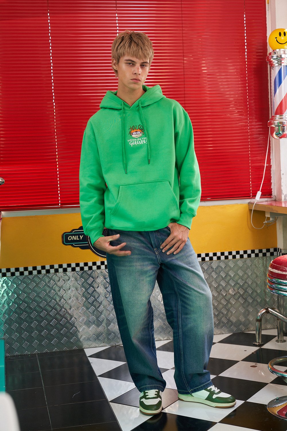 Chicks Dig The Glasses Green Hoodie - BonkersCorner