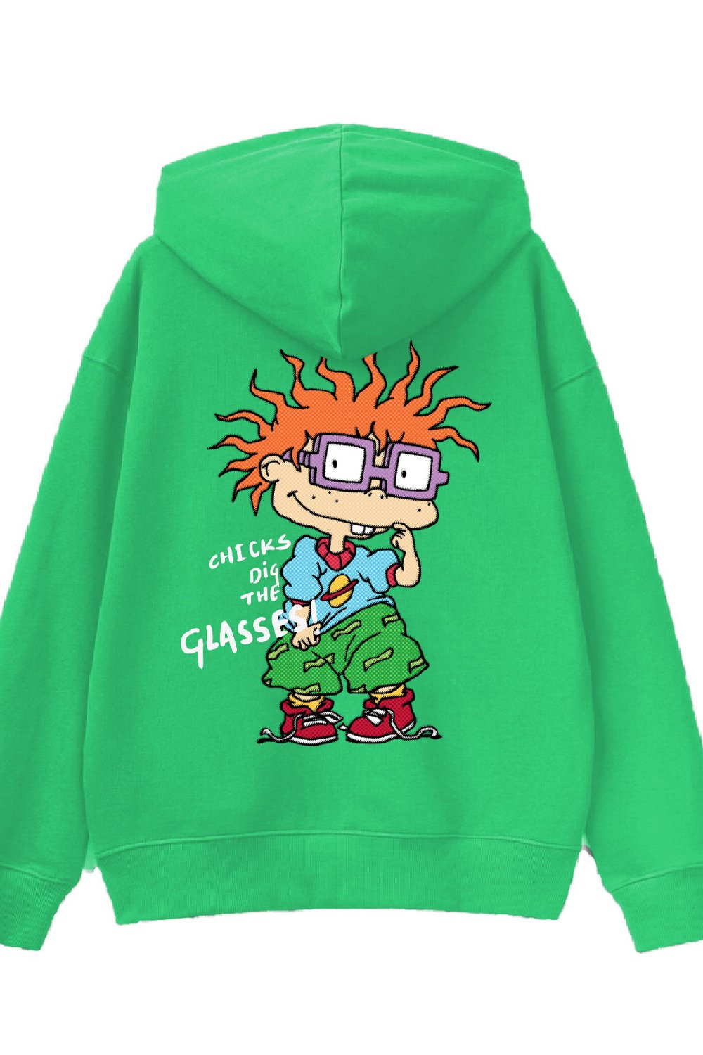 Chicks Dig The Glasses Green Hoodie - BonkersCorner