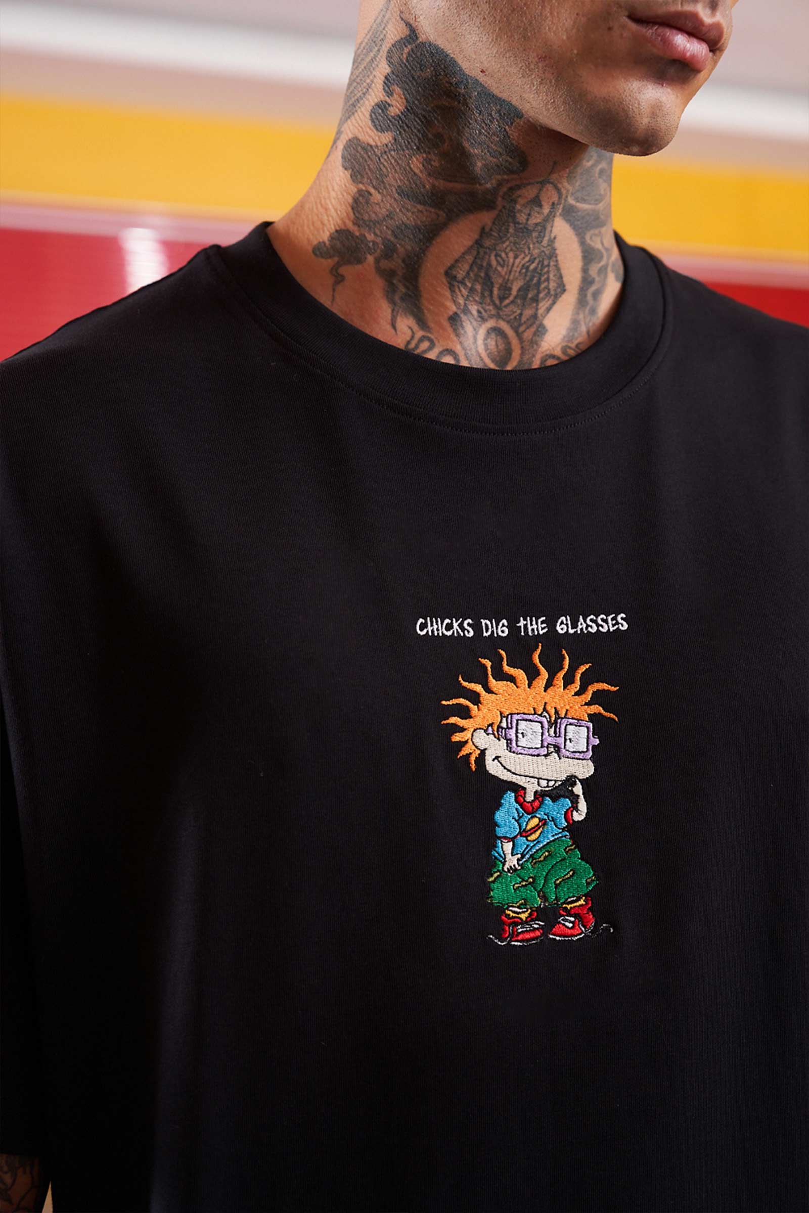 Chuckie Embroidery Oversized T-shirt - BonkersCorner
