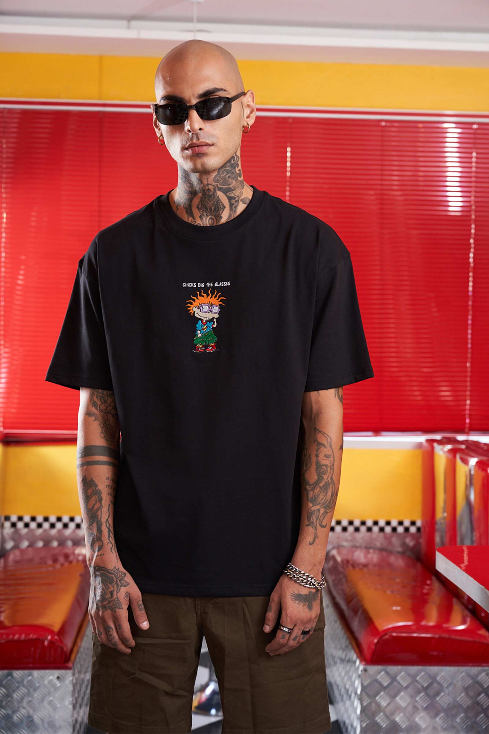 Chuckie Embroidery Oversized T-shirt - BonkersCorner