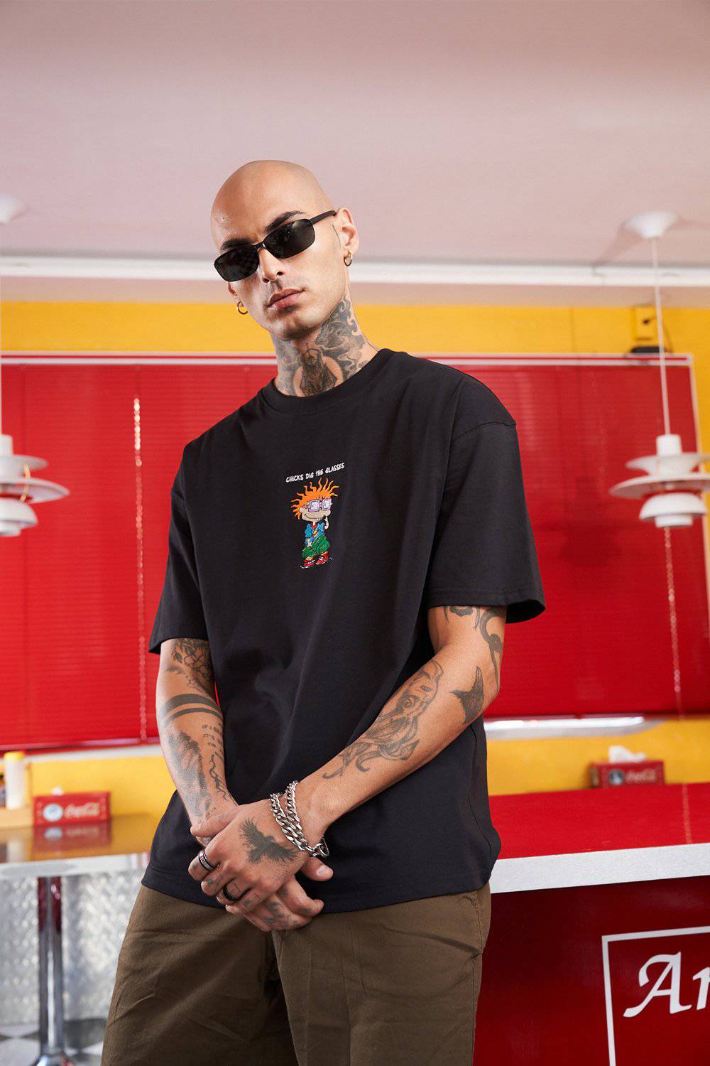 Chuckie Embroidery Oversized T-shirt - BonkersCorner
