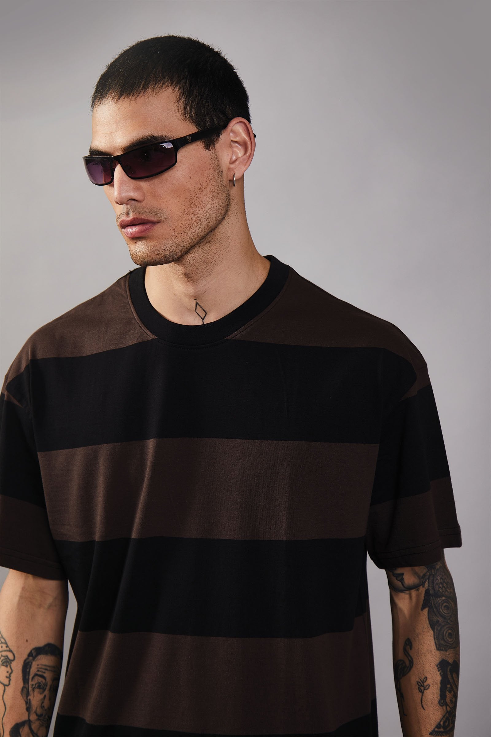 Coco Stripes Heavyweight Oversized T-shirt - BonkersCorner