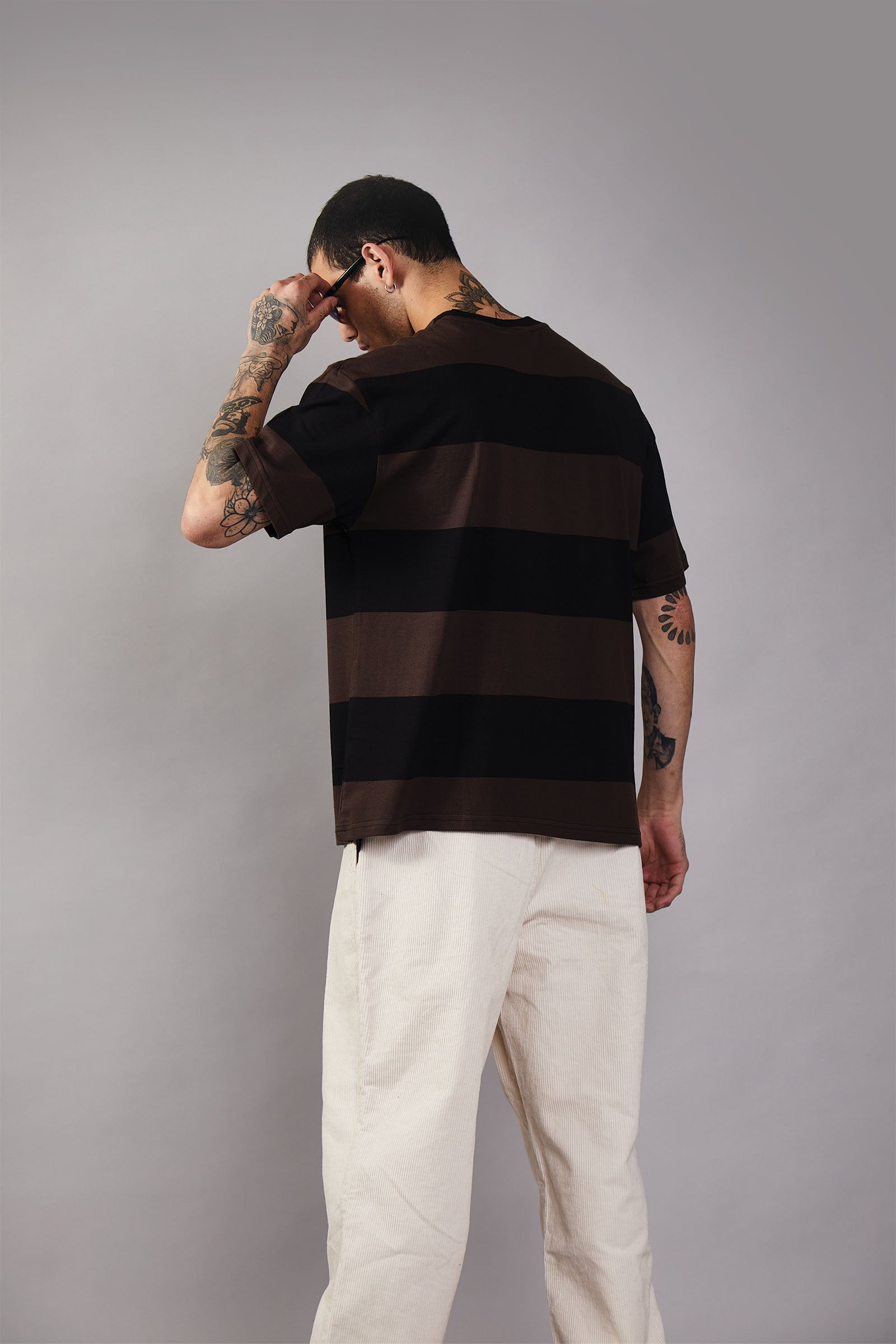 Coco Stripes Heavyweight Oversized T-shirt - BonkersCorner