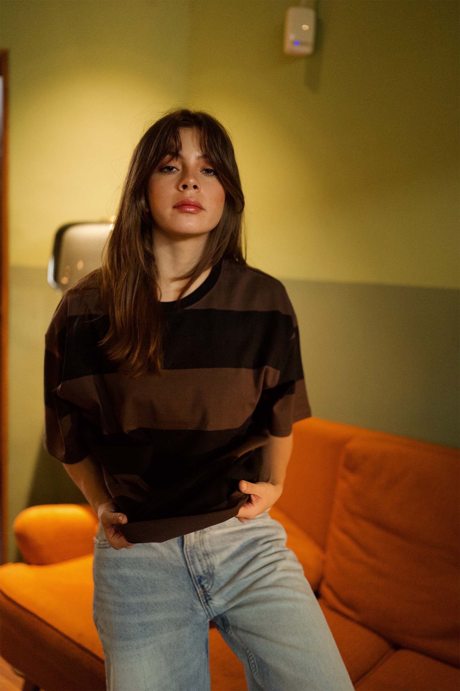 Coco Stripes Heavyweight Oversized T-shirt - BonkersCorner